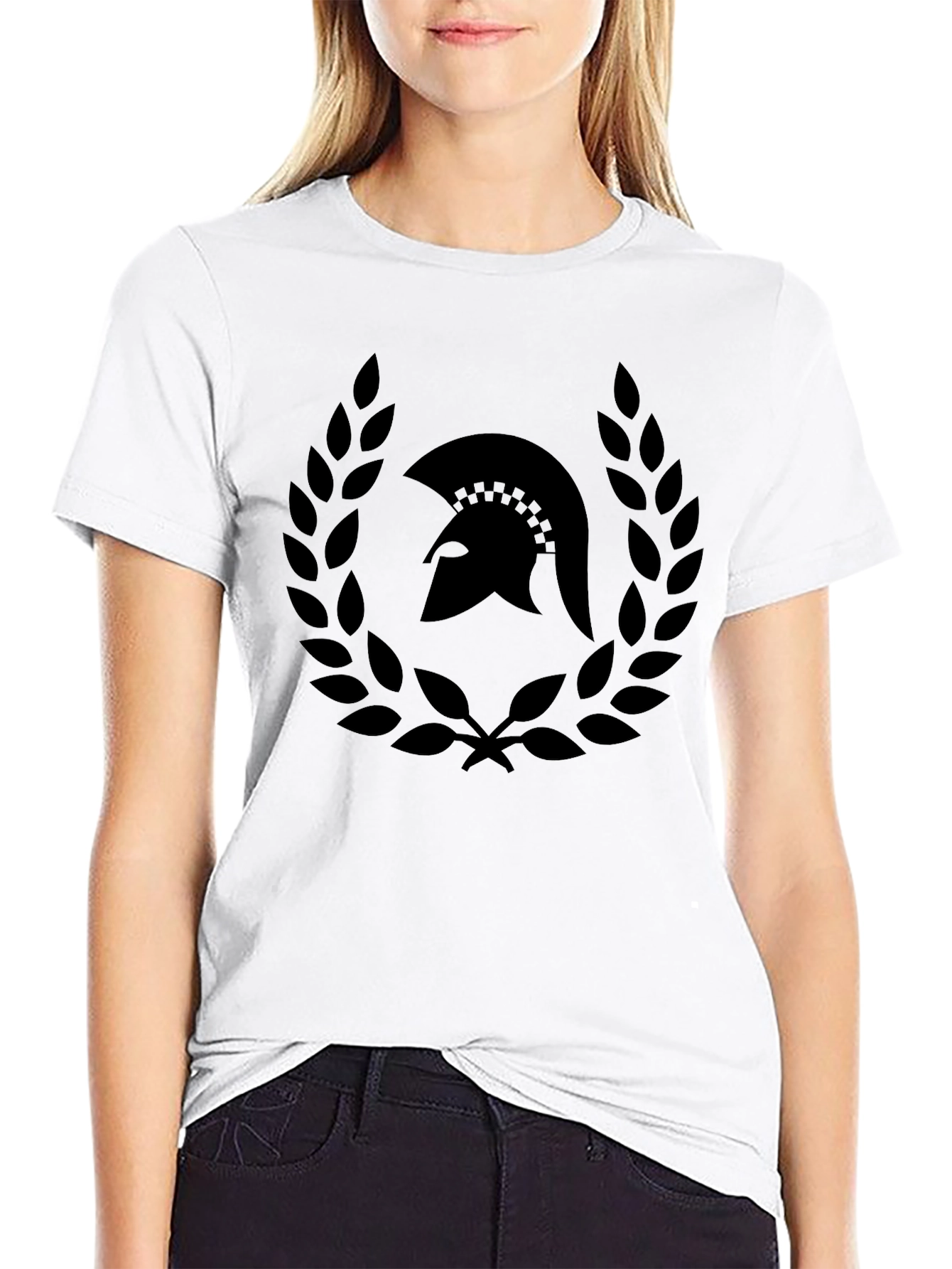 Spartan Laurel Wreath Graphic Tee - Black