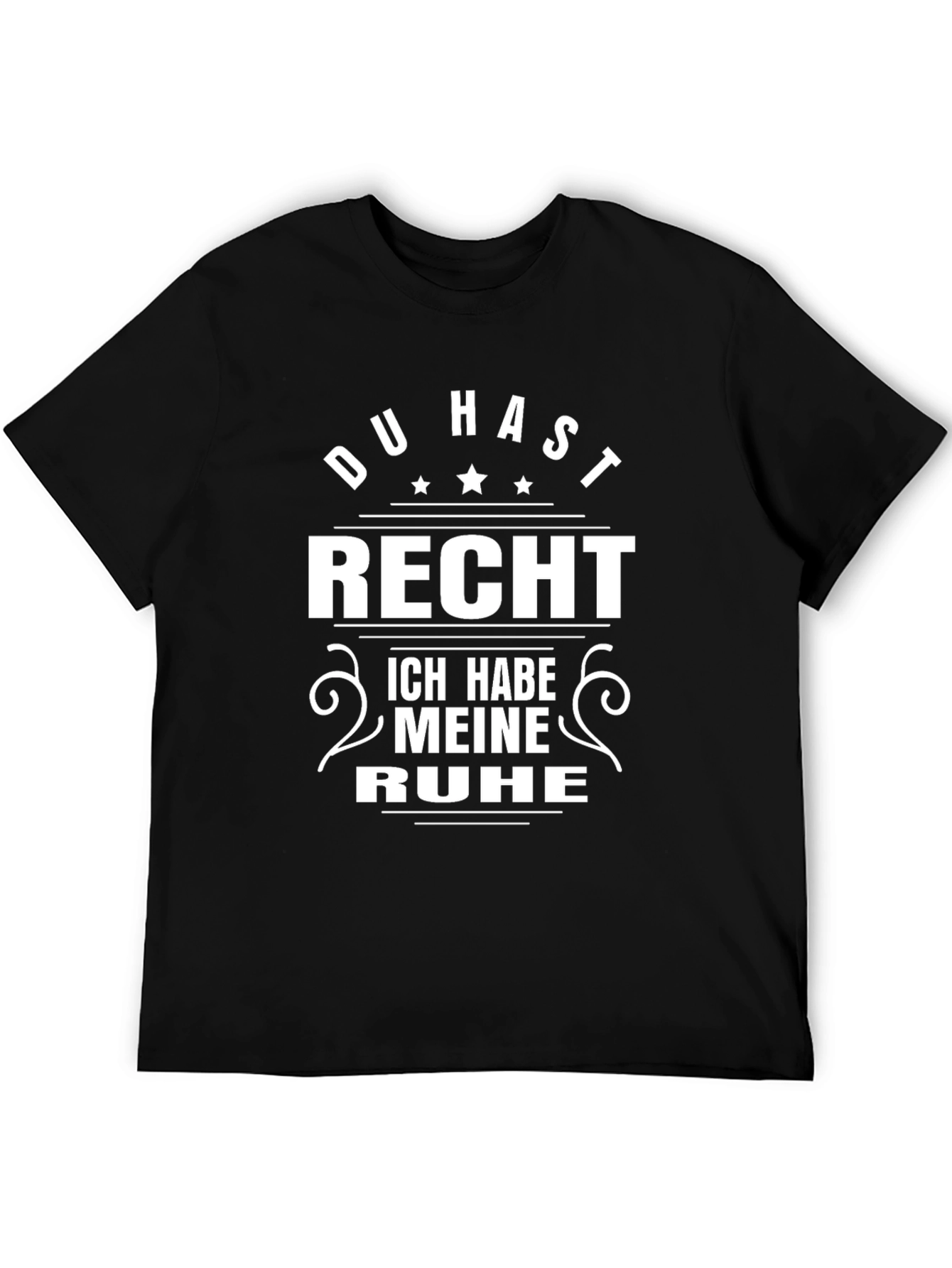 Du Hast Recht Mens Black Graphic T-Shirt