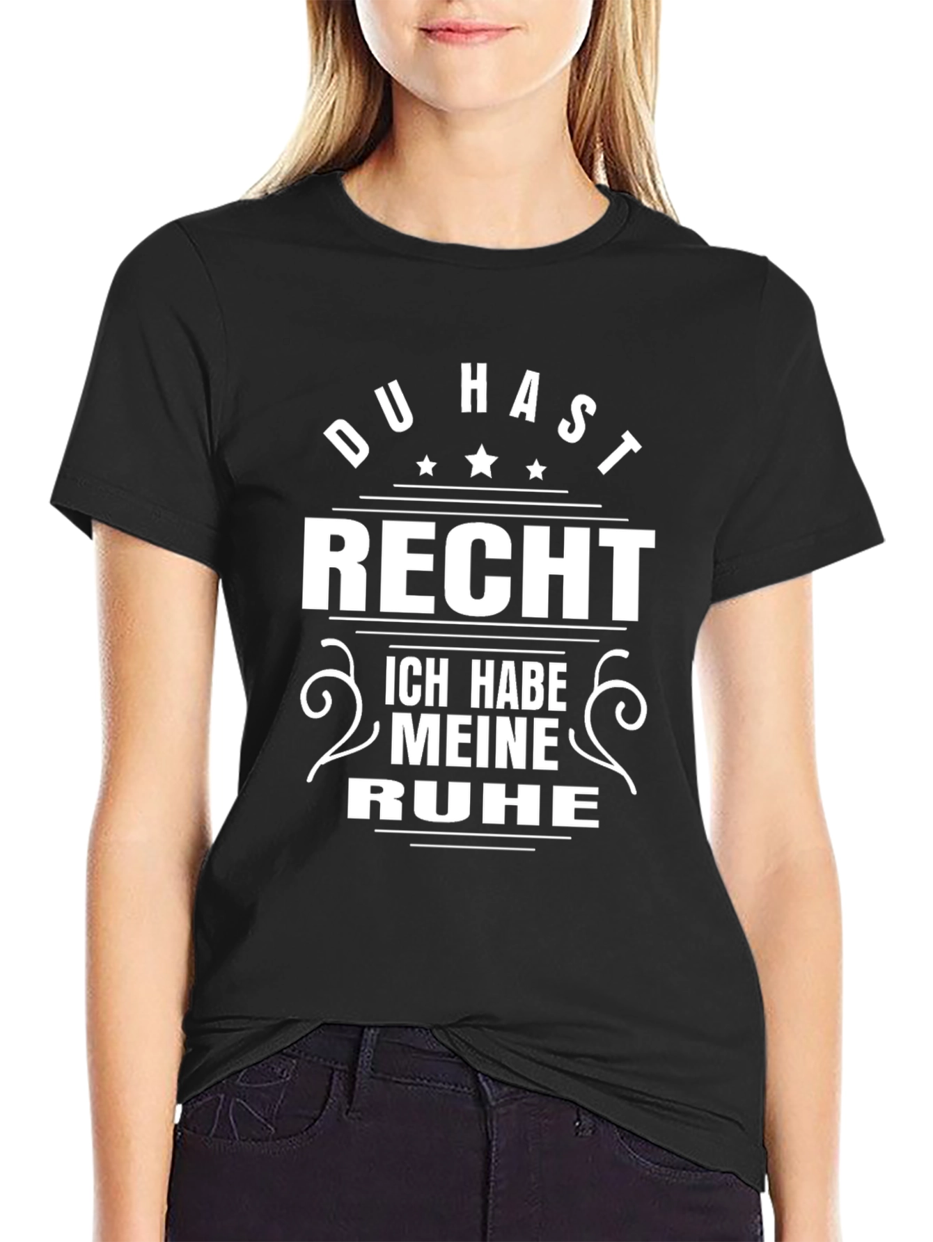 Du Hast Recht Mens Black Graphic T-Shirt