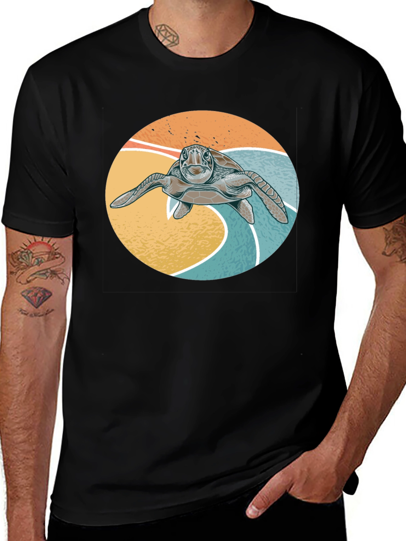Turtle Graphic Tee - Surf Style