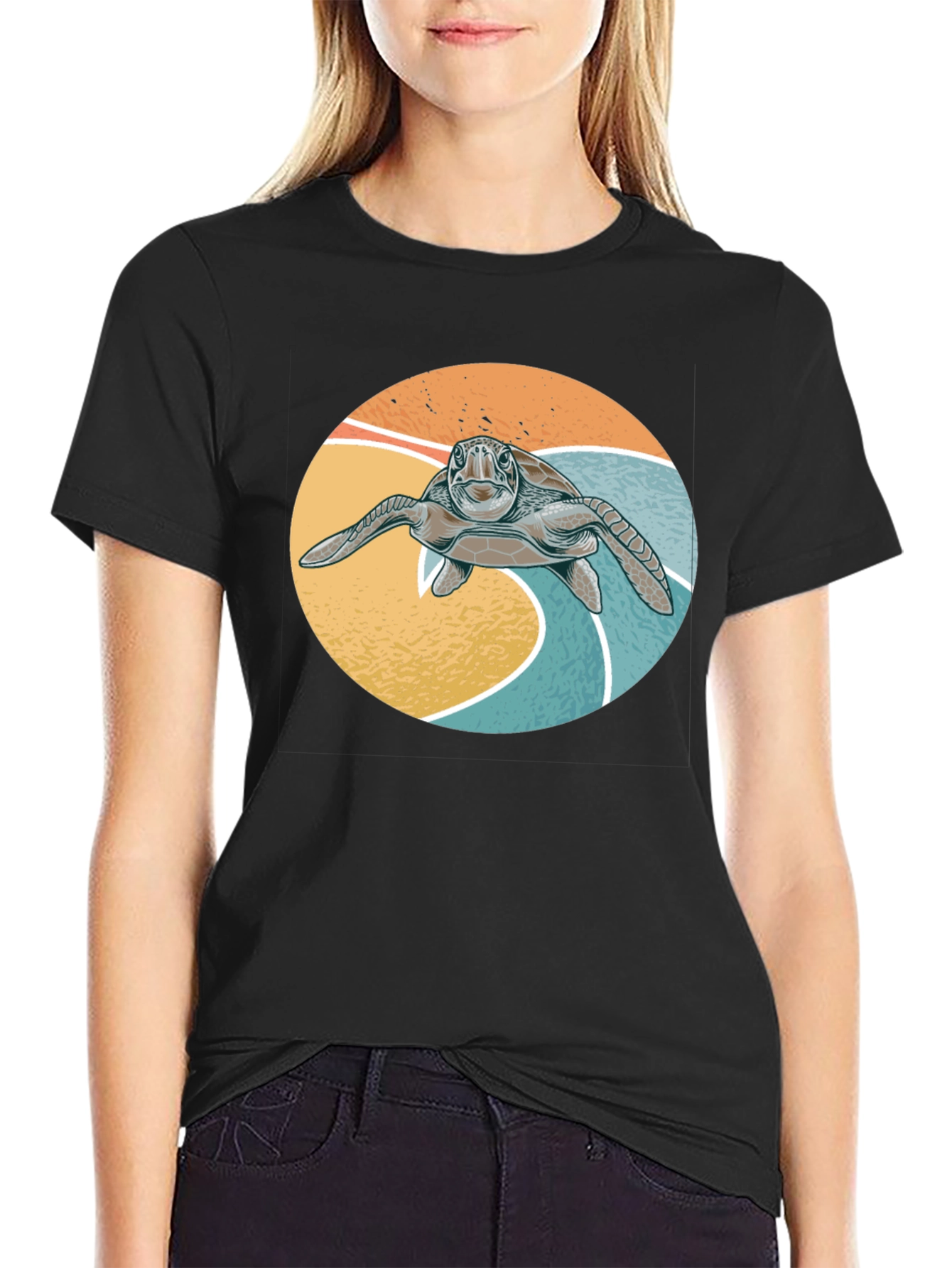 Turtle Graphic Tee - Surf Style