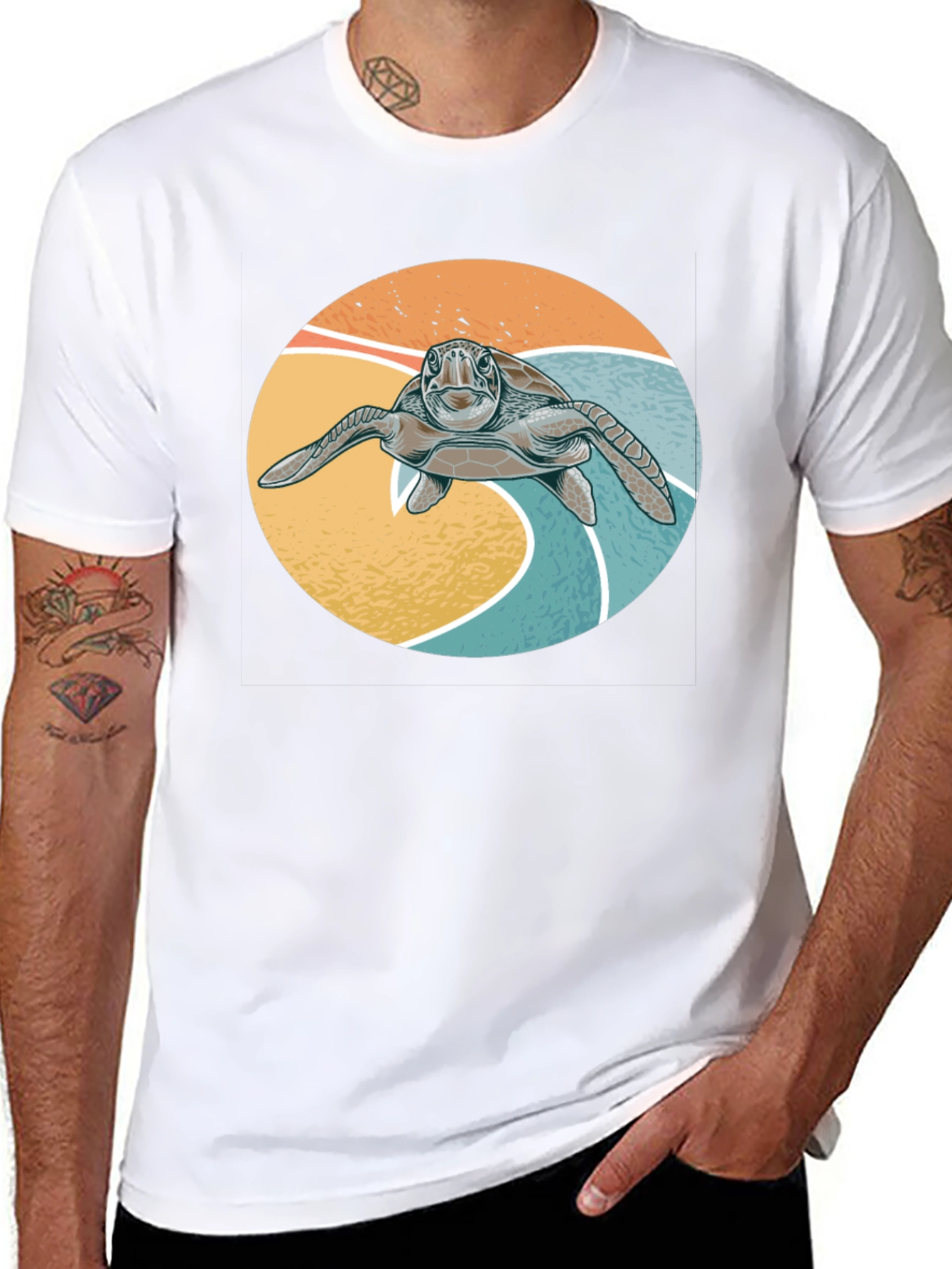 Turtle Graphic Tee - Surf Style