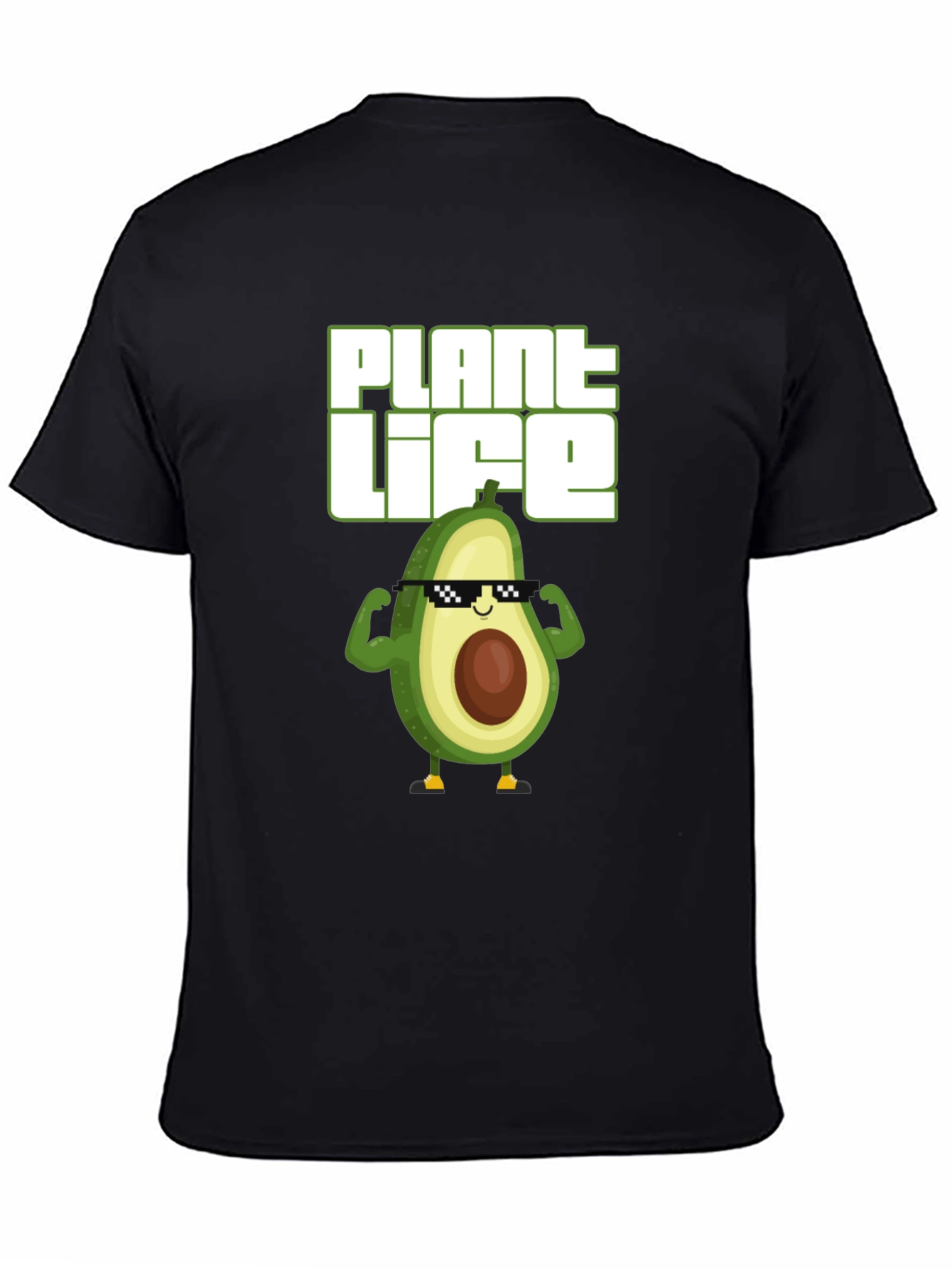 Plant Life Avocado Muscle T-Shirt - Funny Vegan Tee