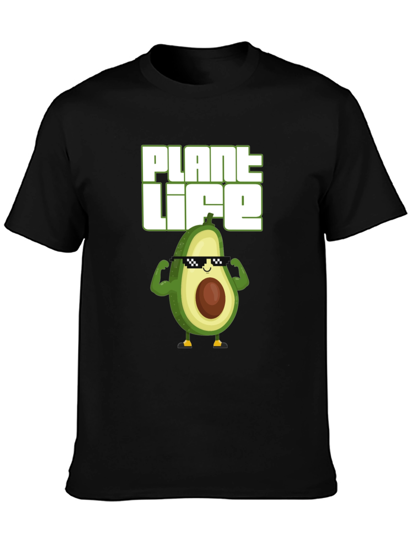 Plant Life Avocado Muscle T-Shirt - Funny Vegan Tee