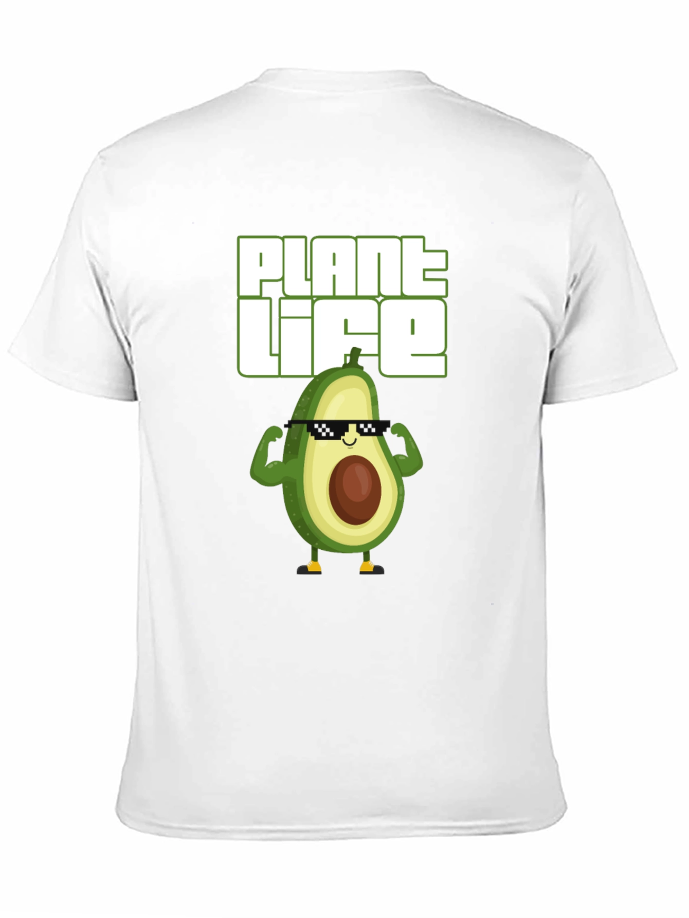 Plant Life Avocado Muscle T-Shirt - Funny Vegan Tee