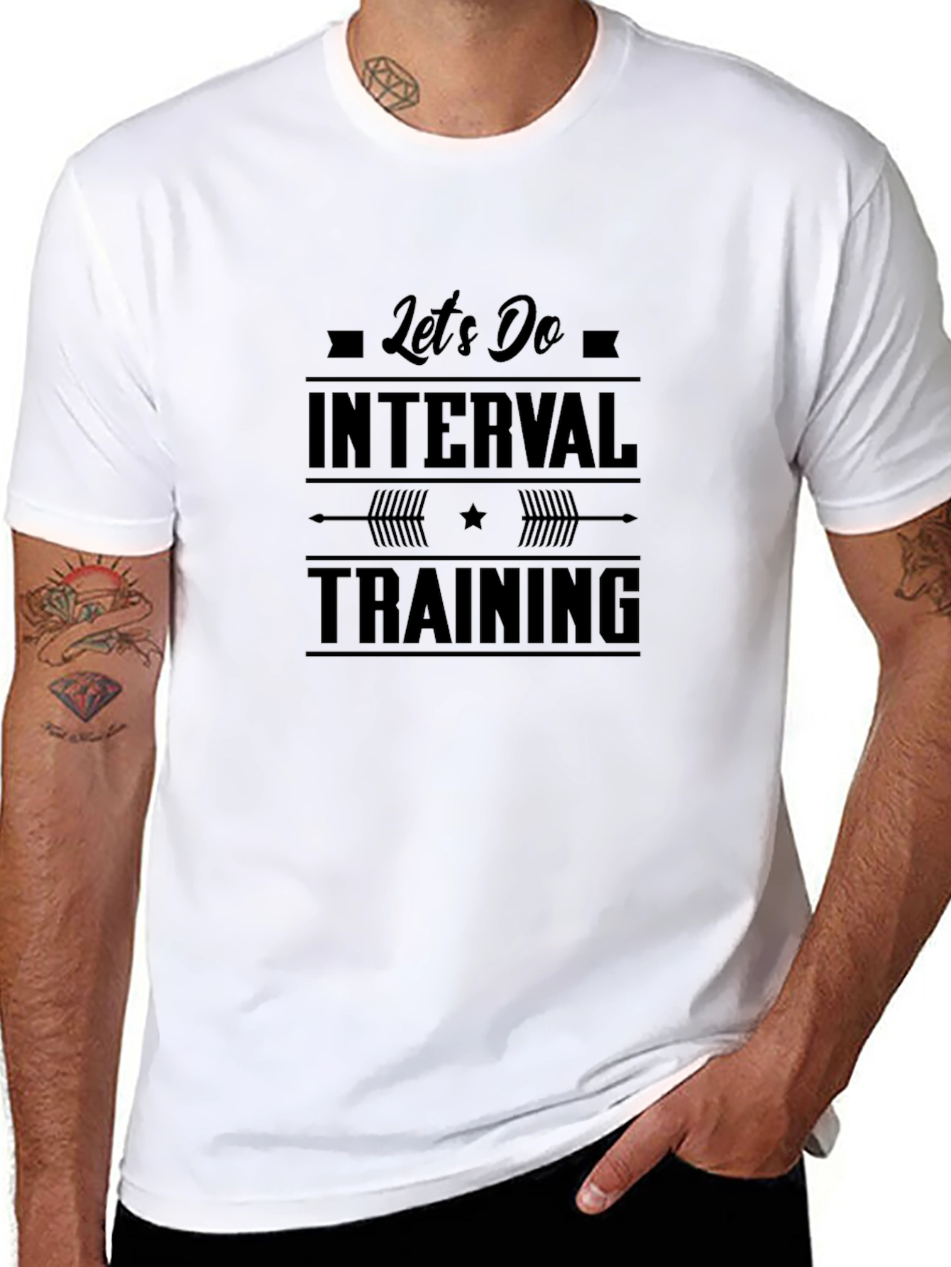 Interval Training Black Graphic Tee