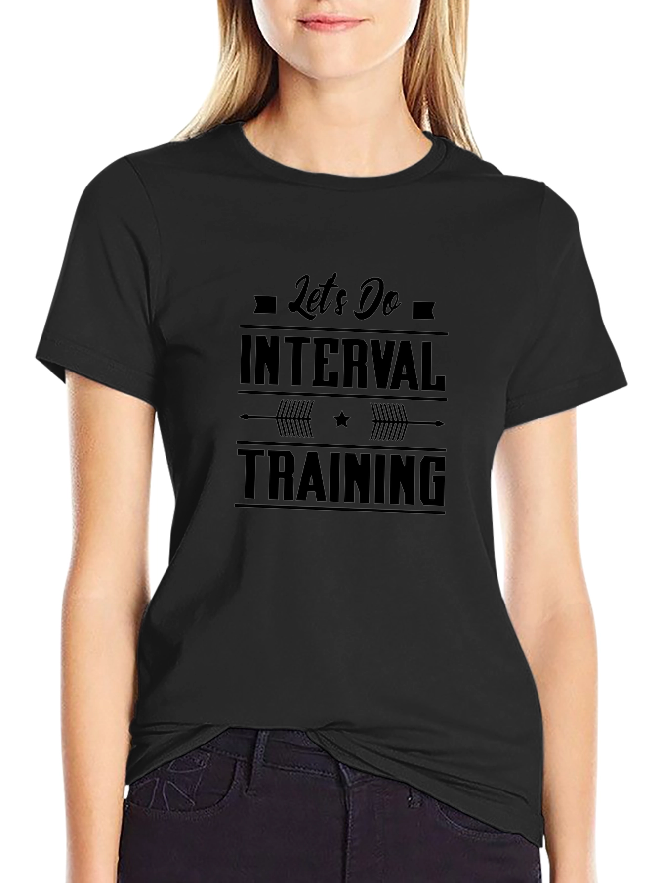 Interval Training Black Graphic Tee