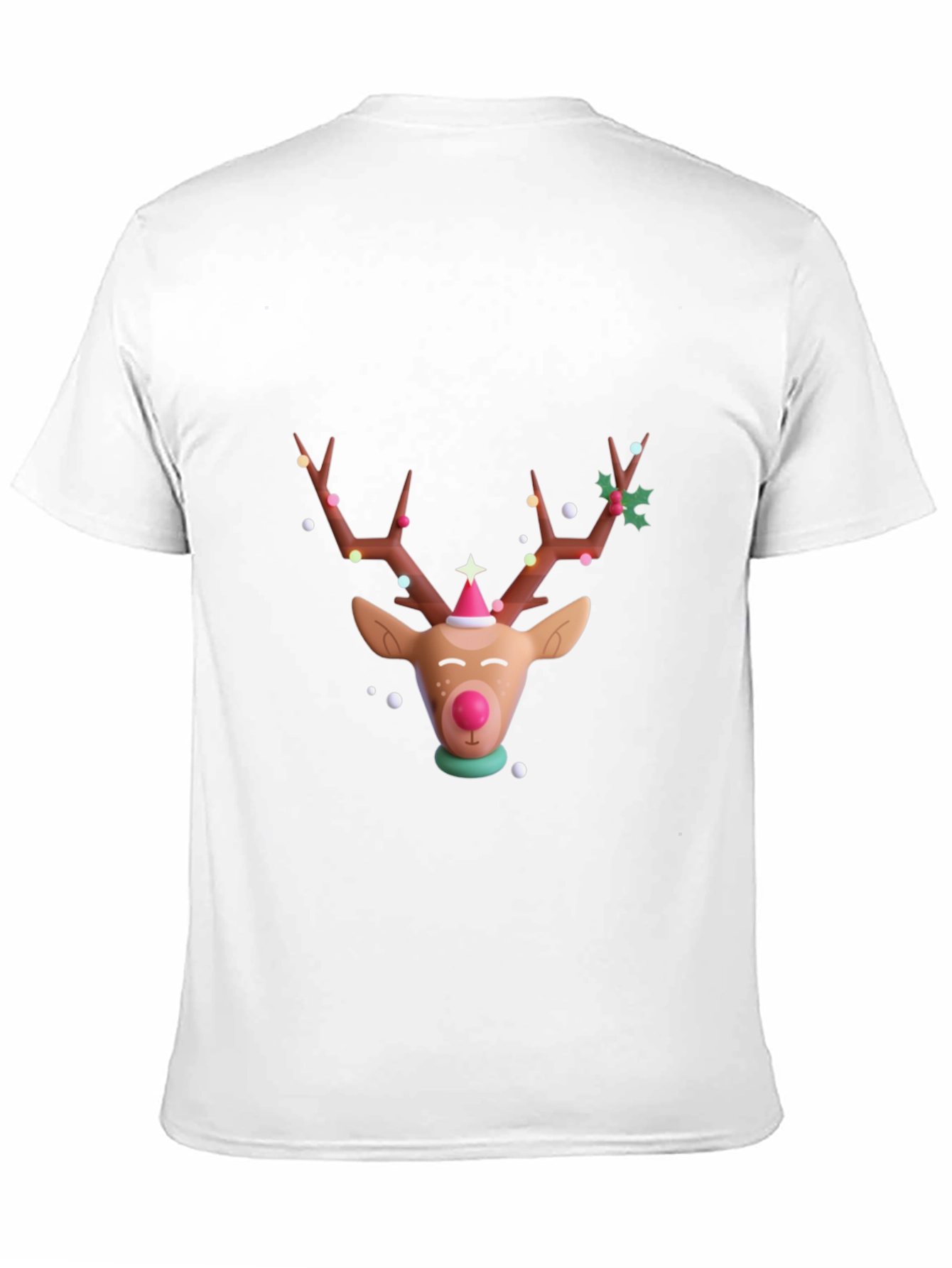 Festive Reindeer Graphic T-Shirt - Holiday Cheer