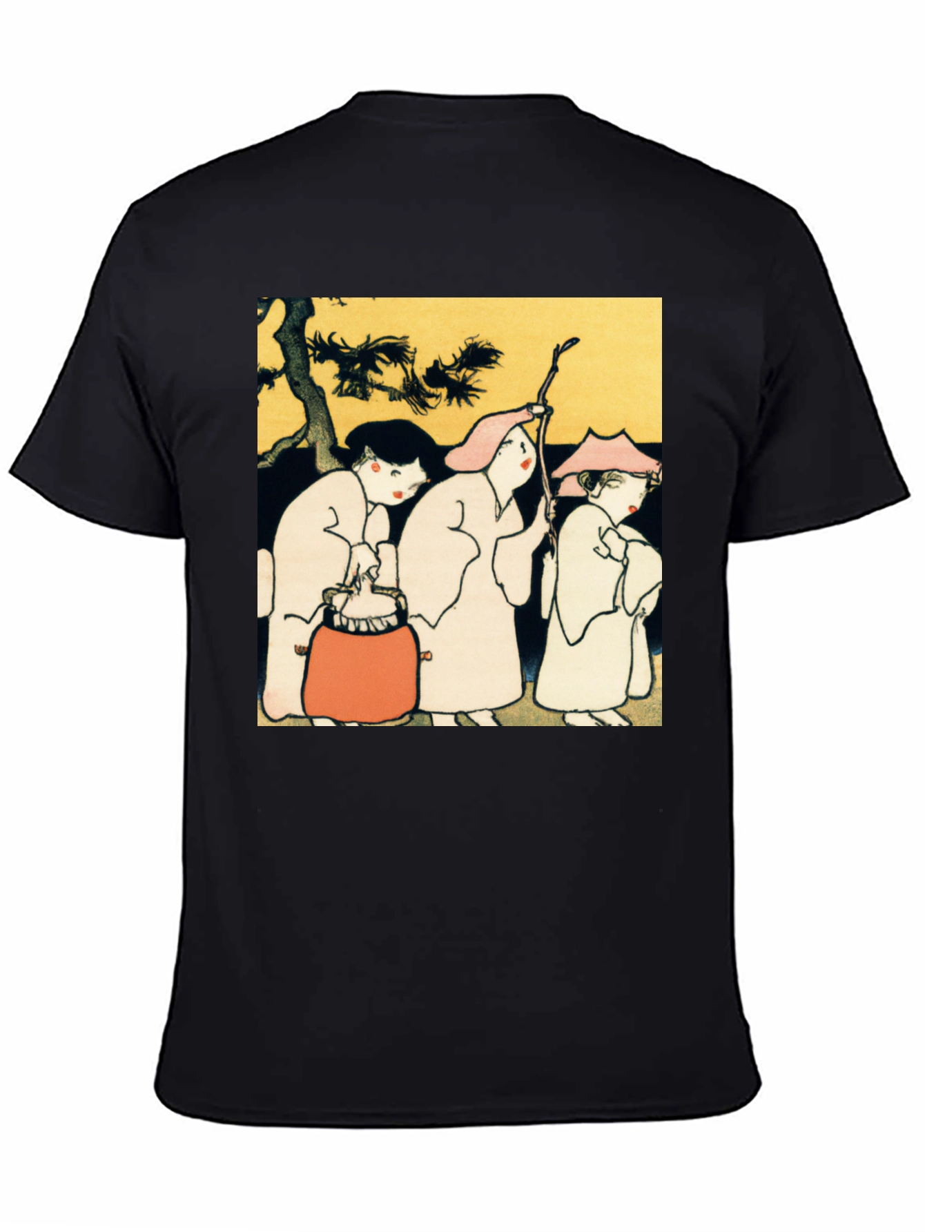 Artistic Print Black T-Shirt
