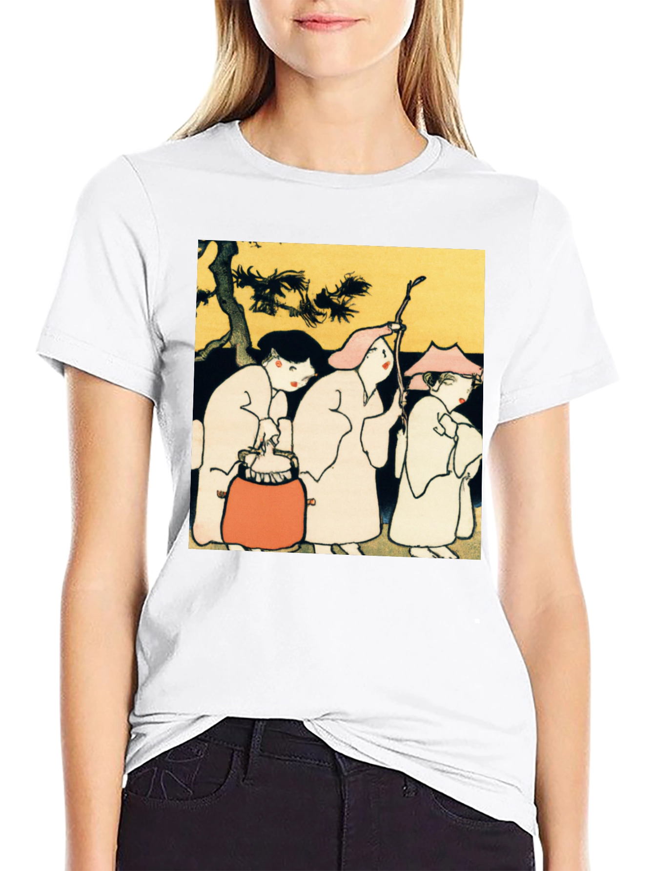 Artistic Print Black T-Shirt
