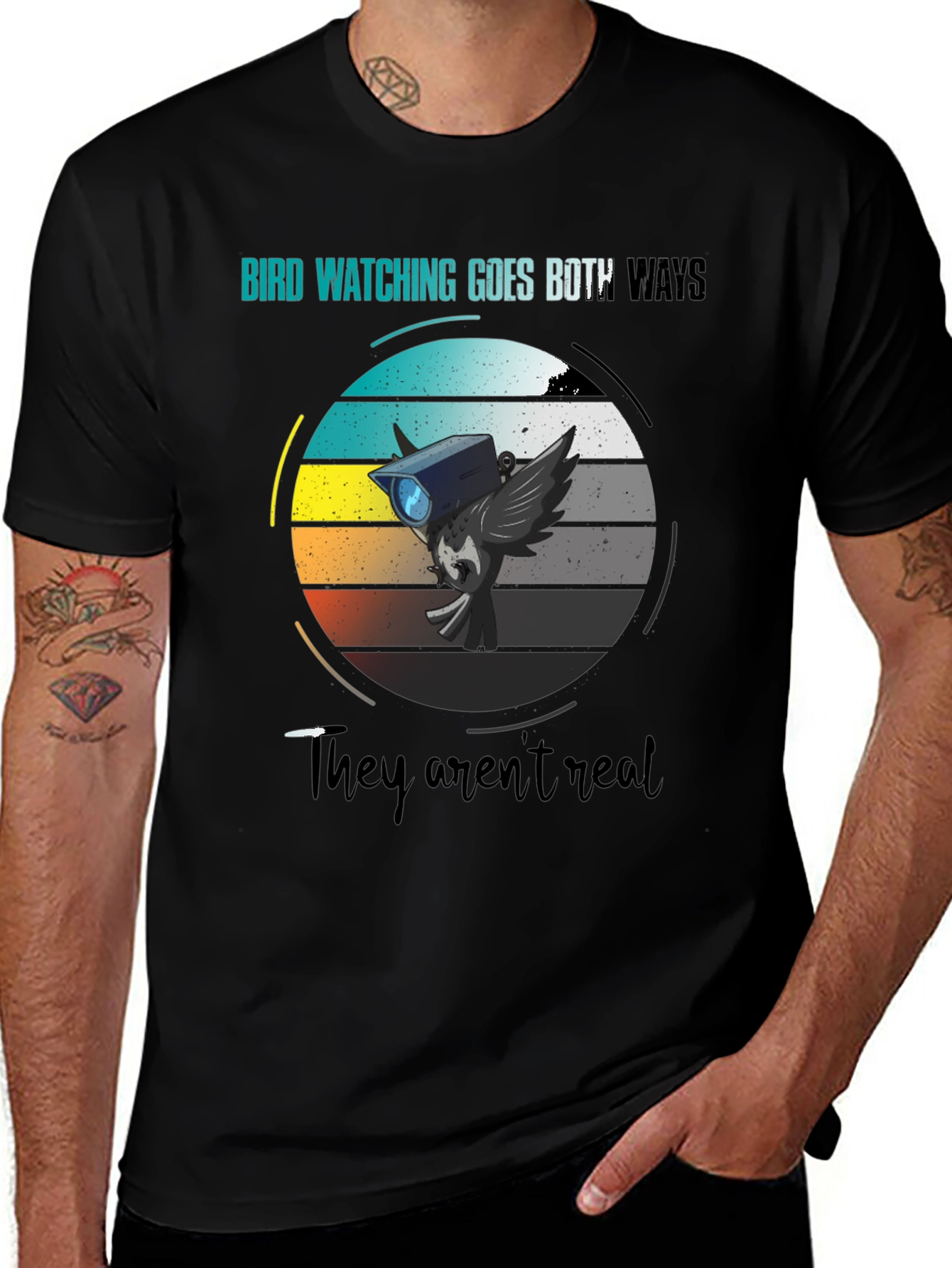 Bird Watching Goes Both Ways Graphic Tee