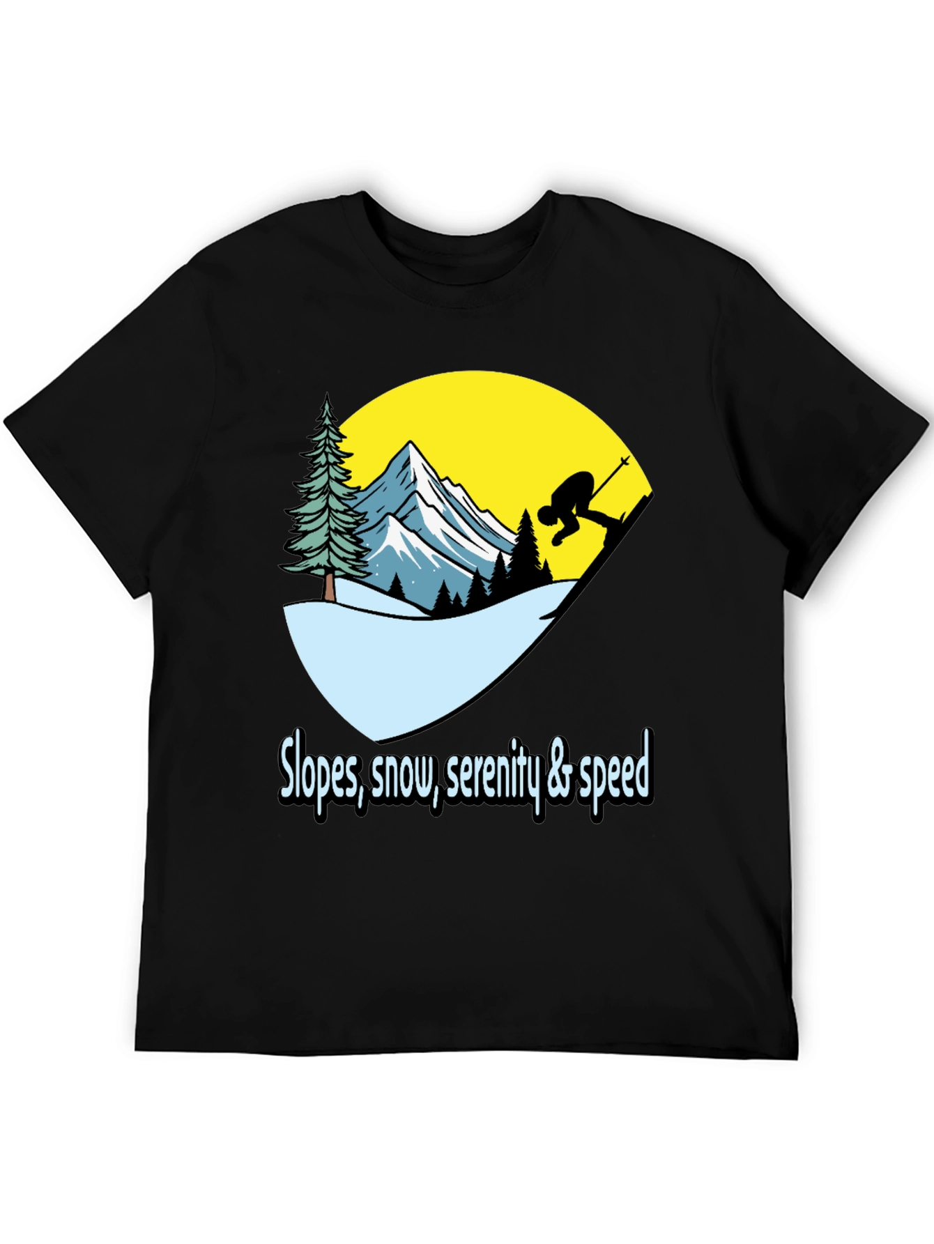 Slopes Snow Serenity & Speed Graphic Tee