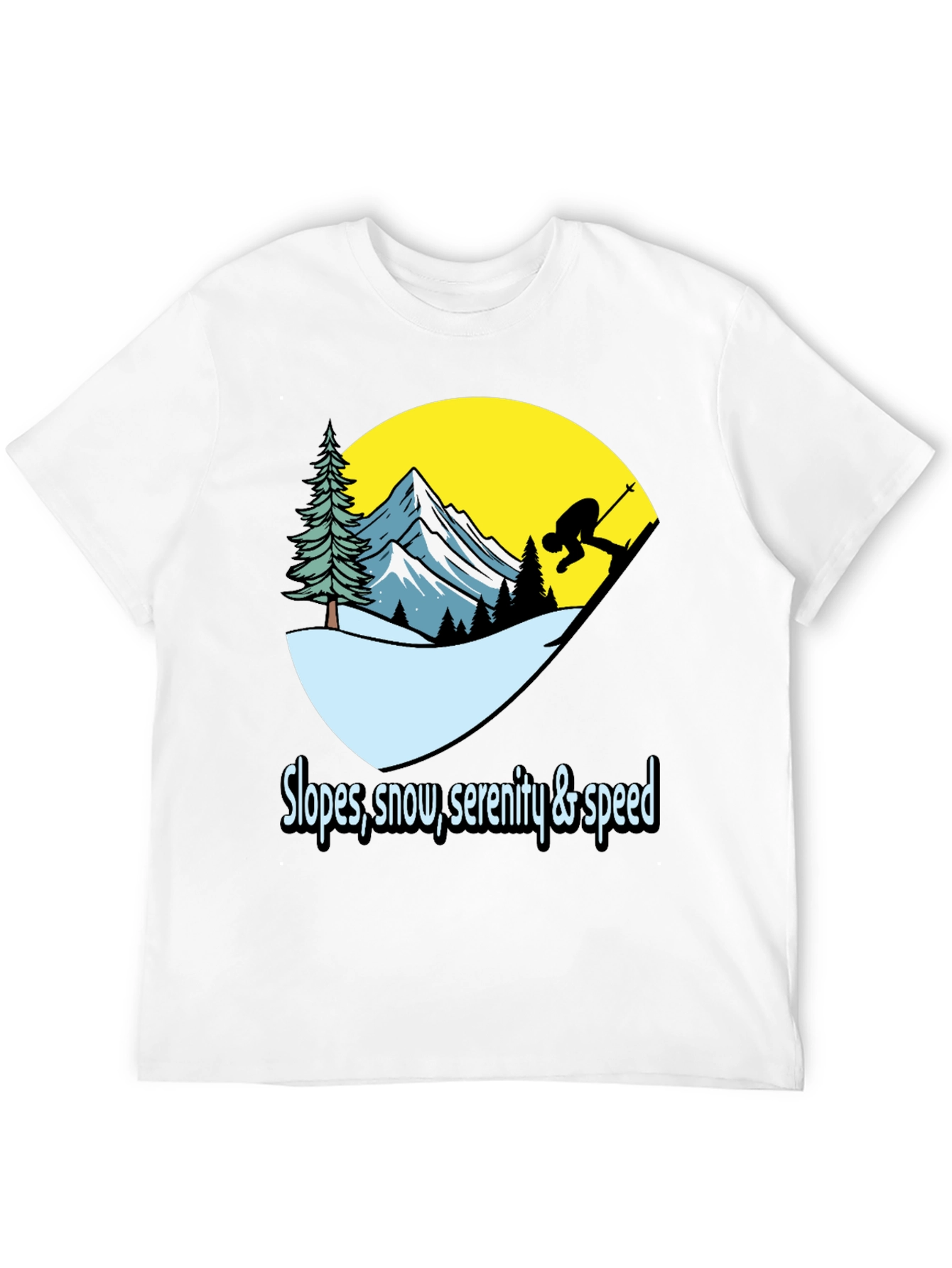 Slopes Snow Serenity & Speed Graphic Tee
