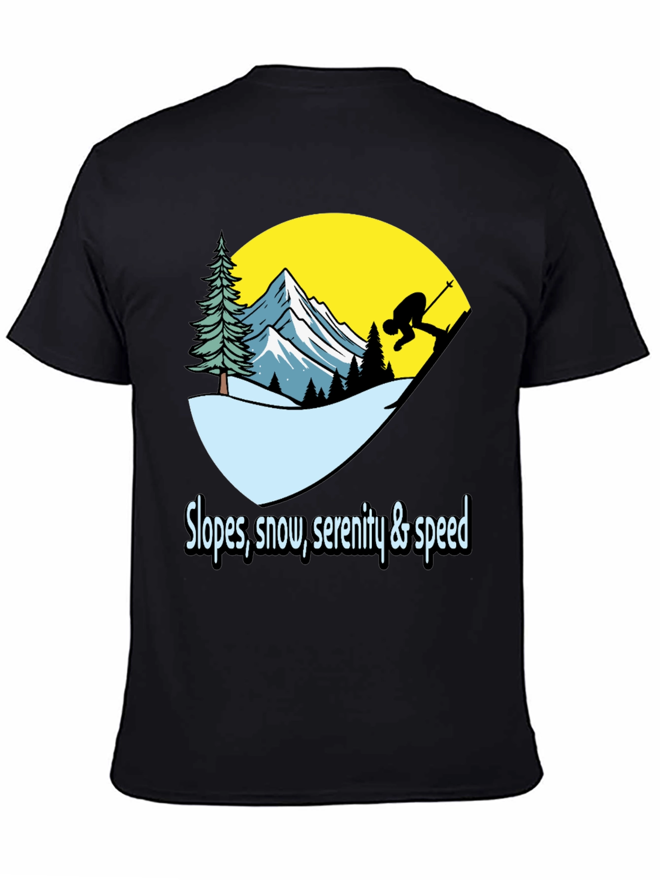 Slopes Snow Serenity & Speed Graphic Tee
