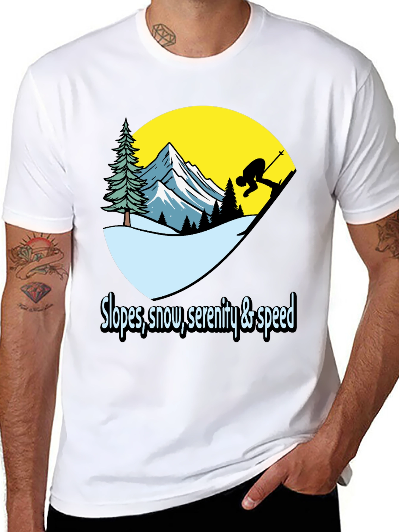 Slopes Snow Serenity & Speed Graphic Tee