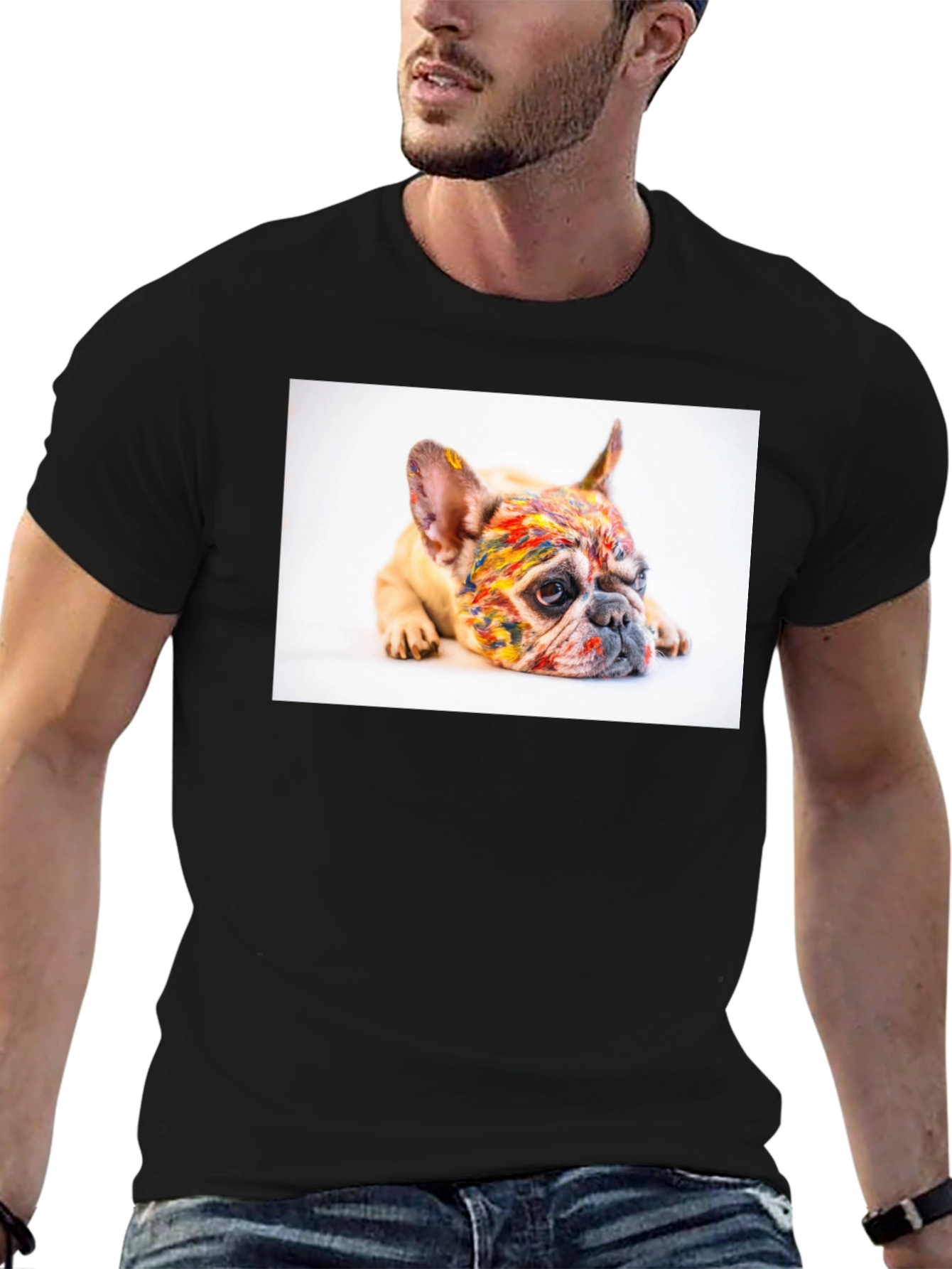 Dog Lover T-Shirt: French Bulldog Artistic Design
