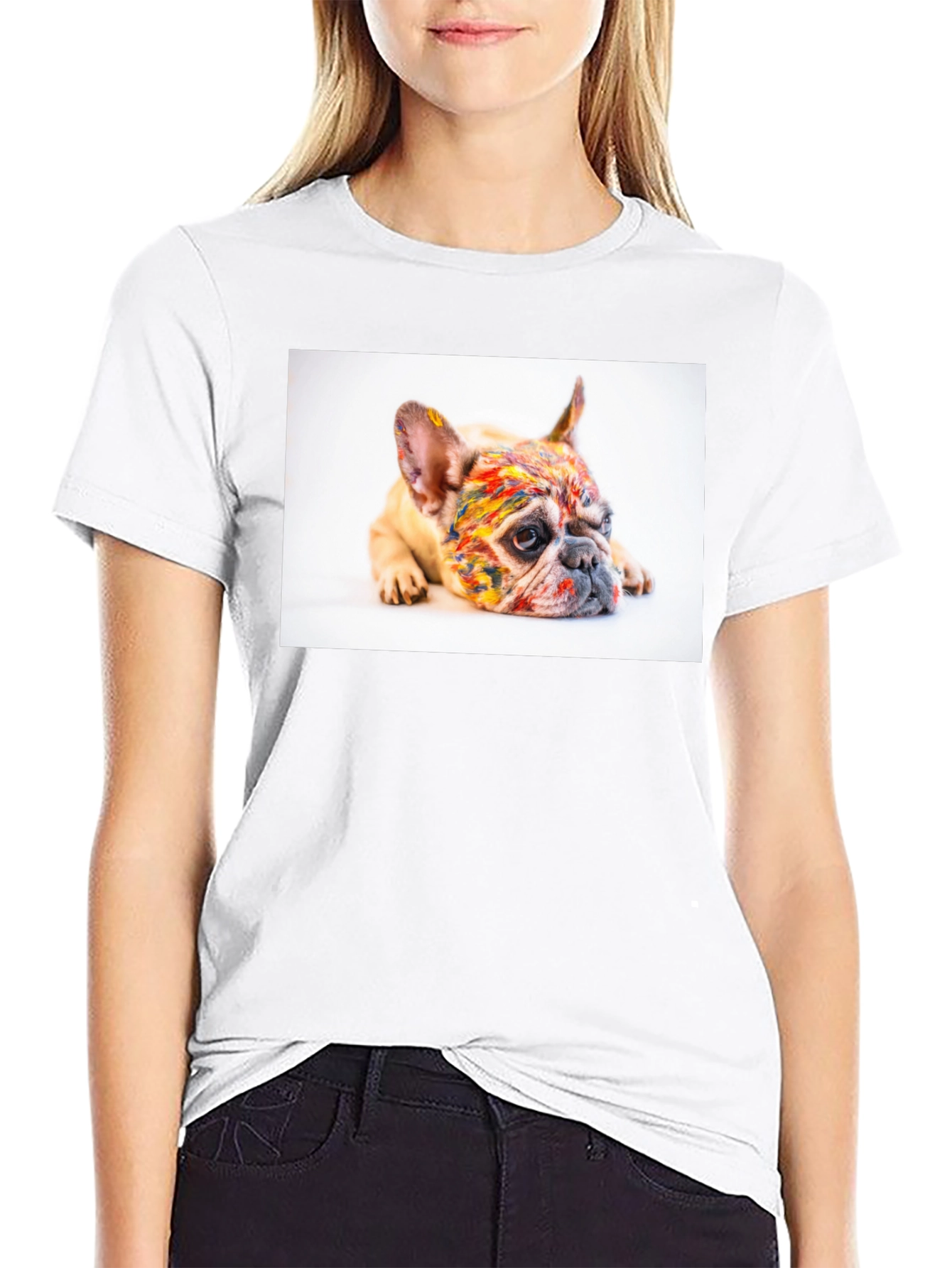 Dog Lover T-Shirt: French Bulldog Artistic Design