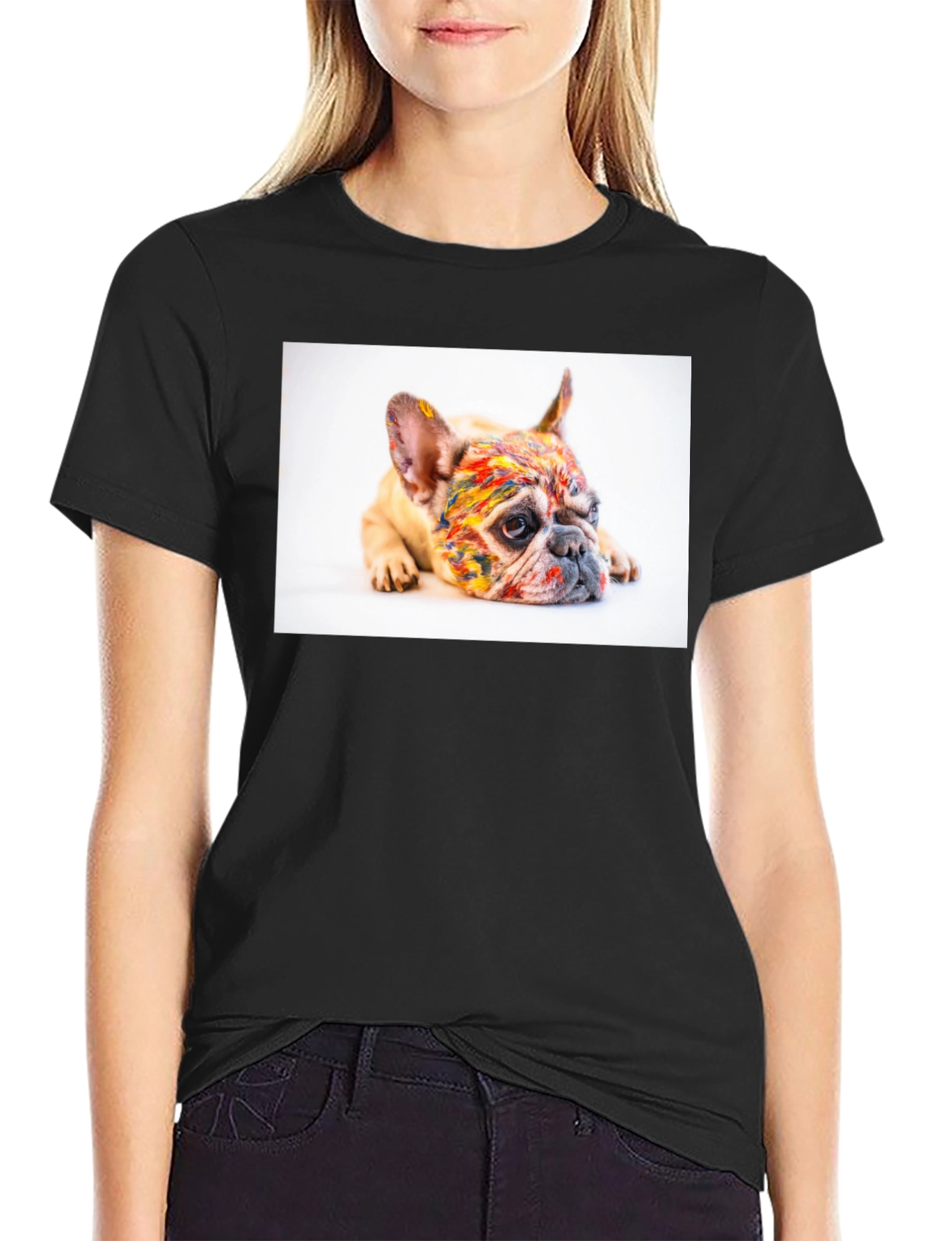 Dog Lover T-Shirt: French Bulldog Artistic Design