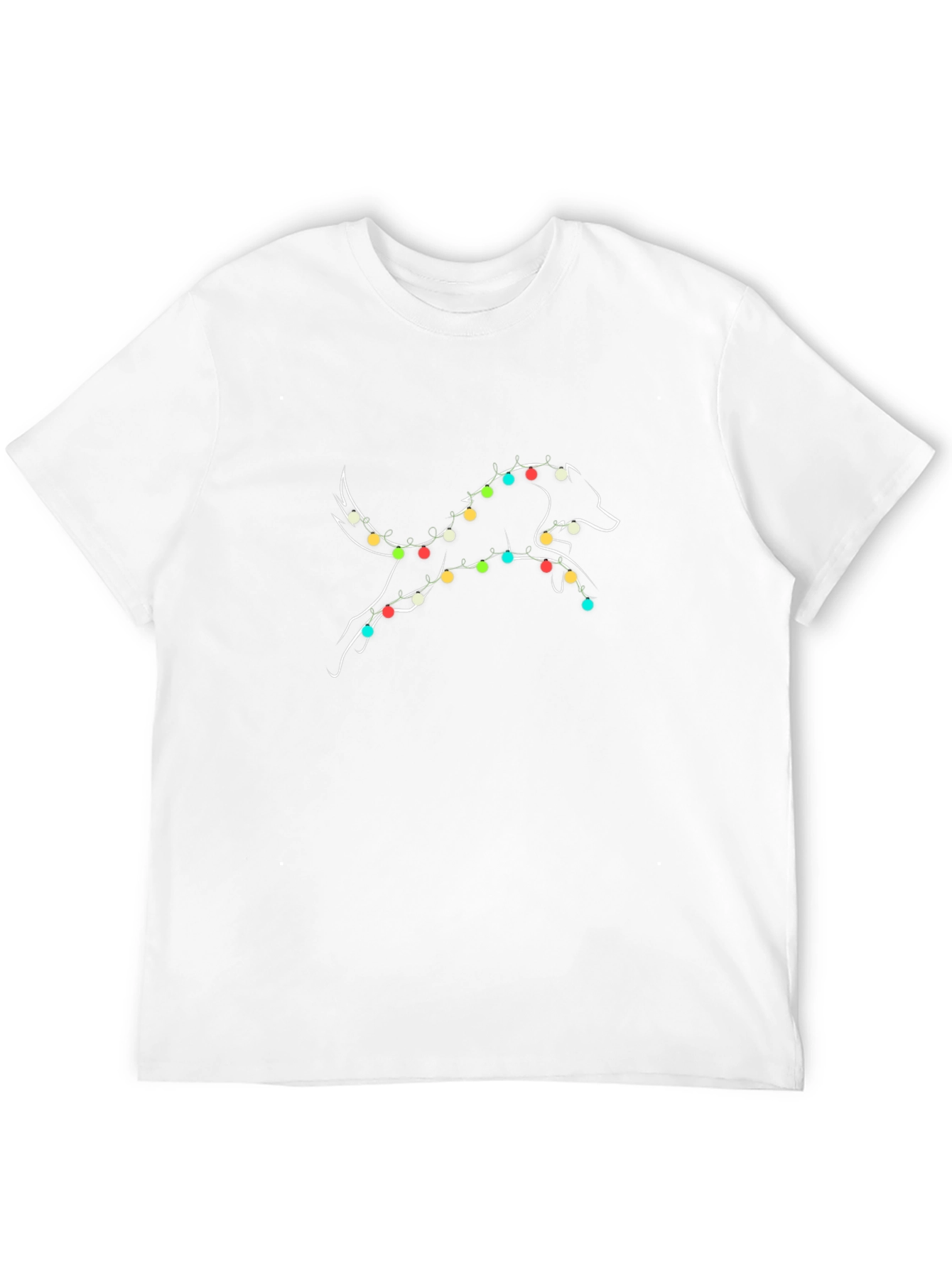 Festive Dog Christmas Lights T-Shirt