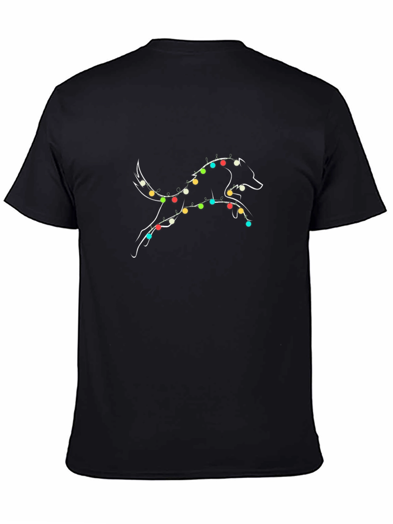 Festive Dog Christmas Lights T-Shirt