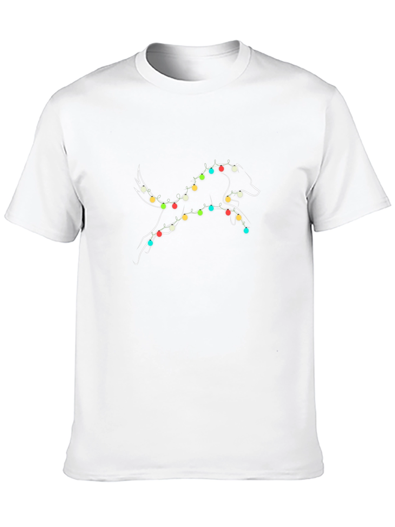 Festive Dog Christmas Lights T-Shirt