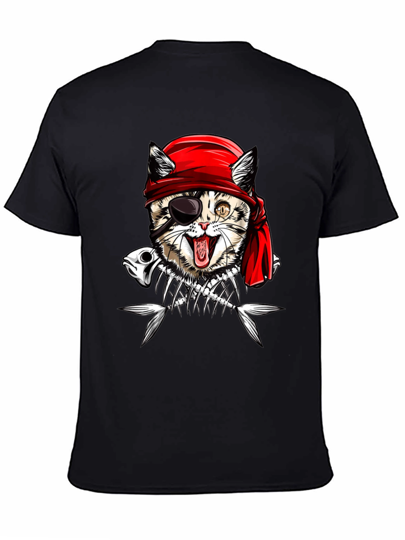 Pirate Cat Graphic T-Shirt