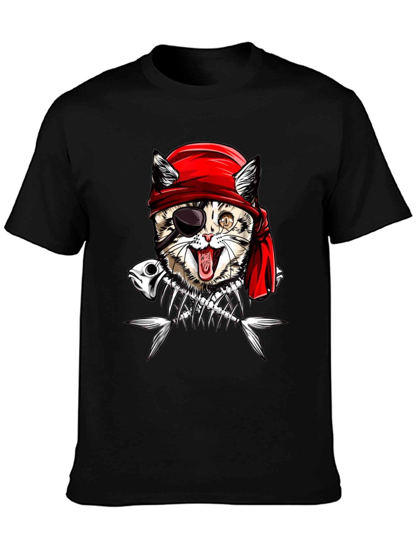 Pirate Cat Graphic T-Shirt