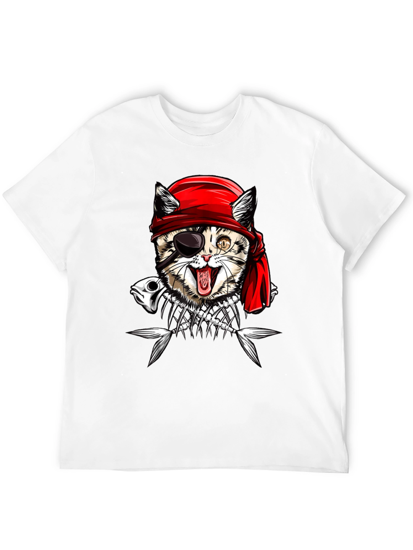Pirate Cat Graphic T-Shirt