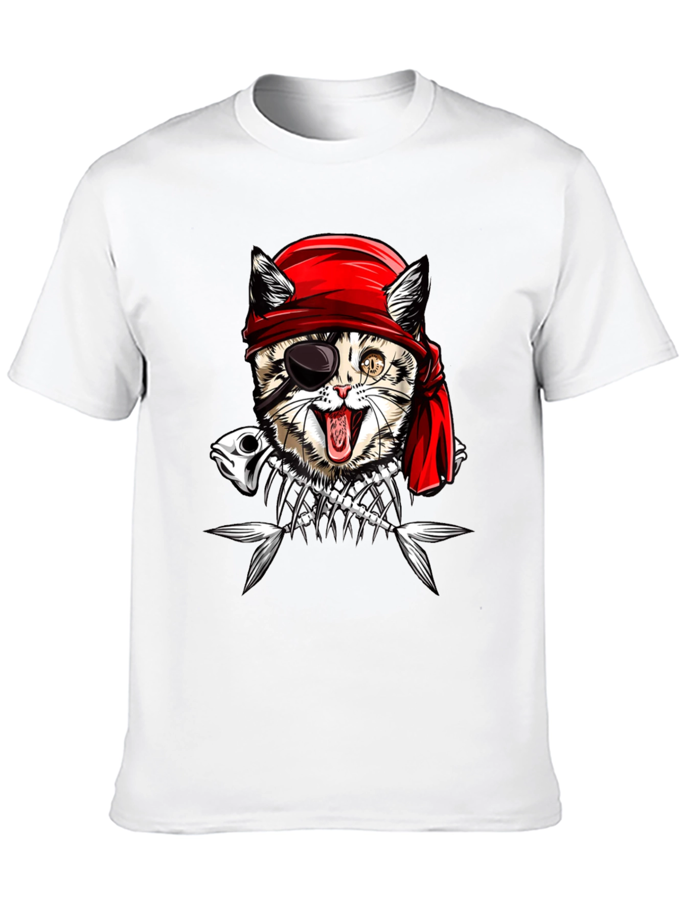 Pirate Cat Graphic T-Shirt