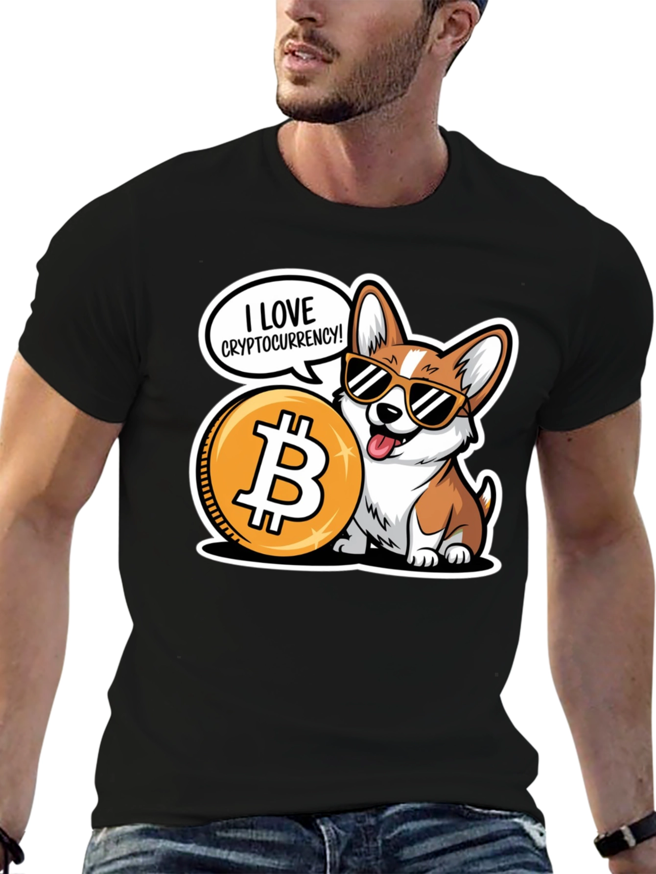 Crypto Corgi Bitcoin T-Shirt | Funny Crypto Dog Tee | Corgi Lover Graphic Shirt | Dog Lover Gift | Free Shipping $50+