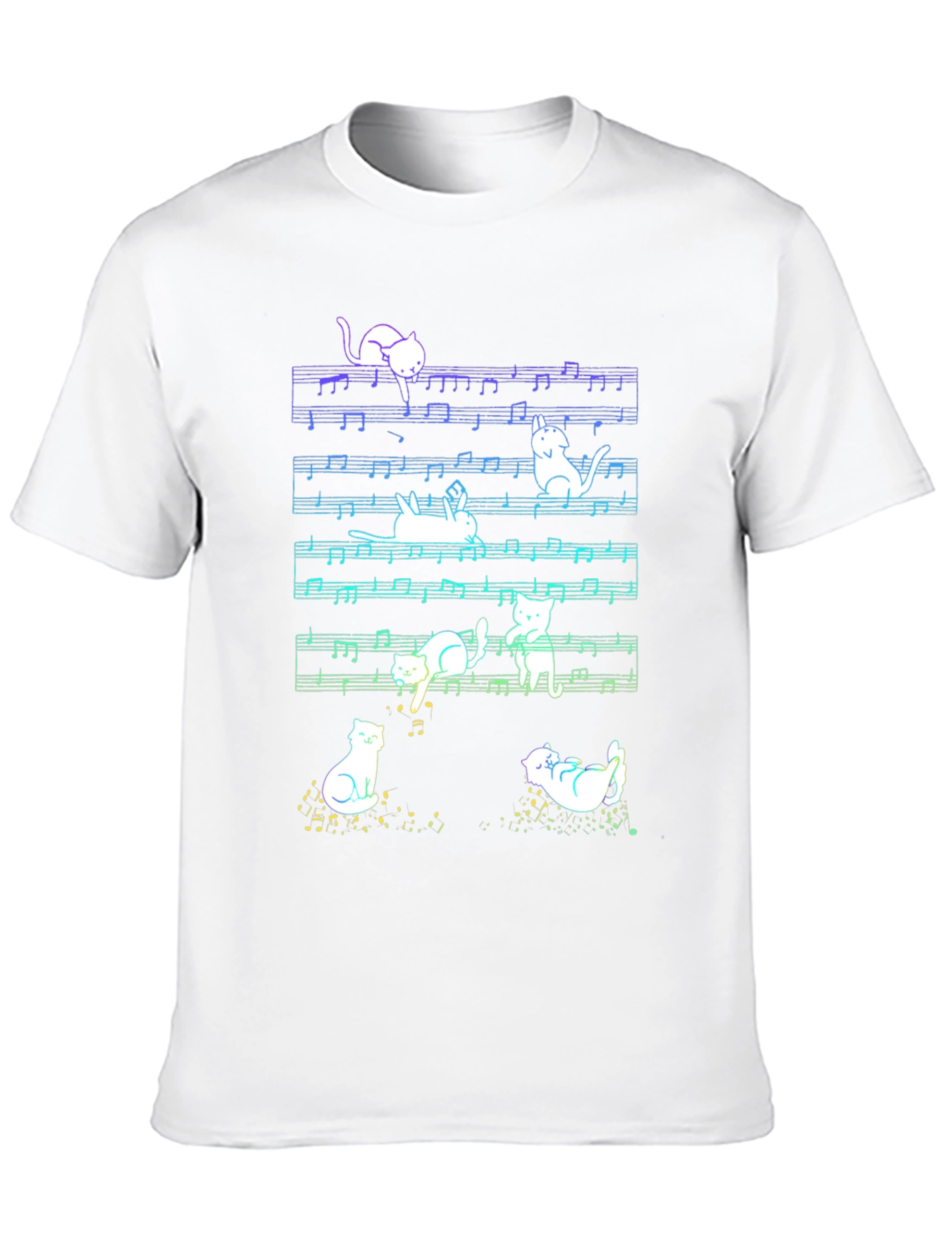Musical Cats T-Shirt: Playful Feline Design