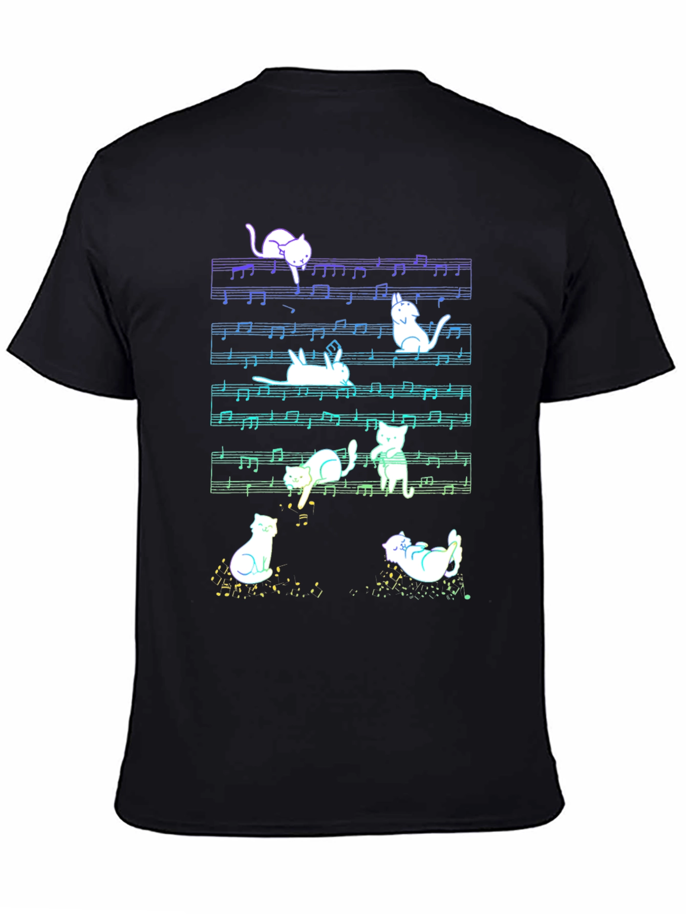 Musical Cats T-Shirt: Playful Feline Design