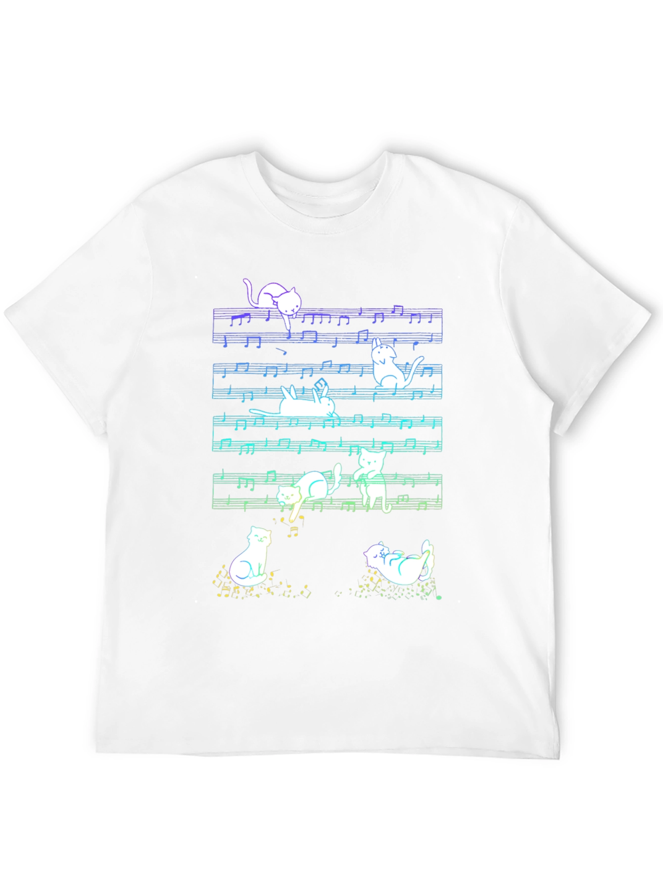 Musical Cats T-Shirt: Playful Feline Design