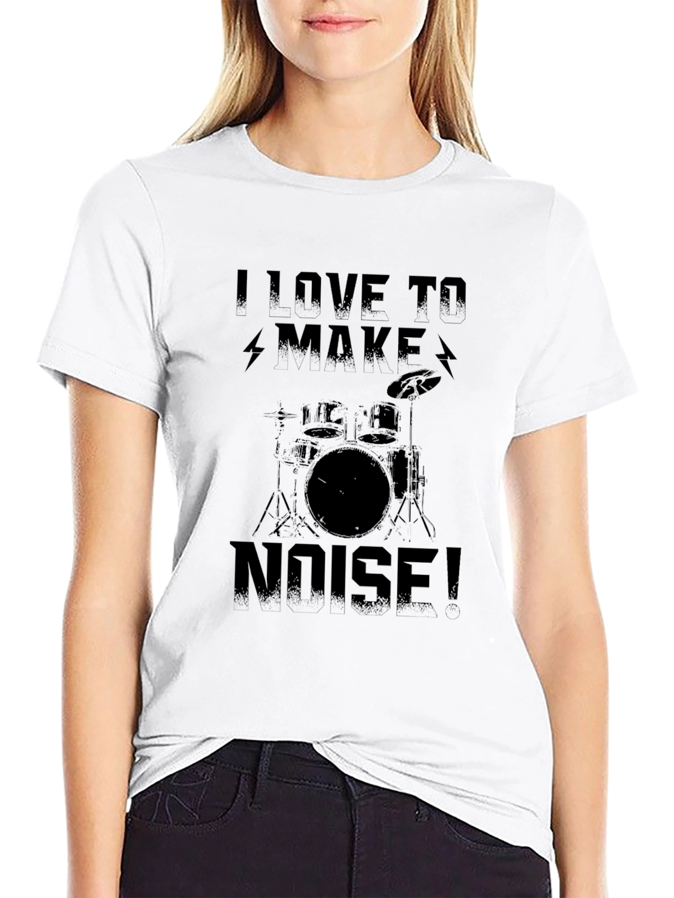 I Love To Make Noise! Drummer Black T-Shirt
