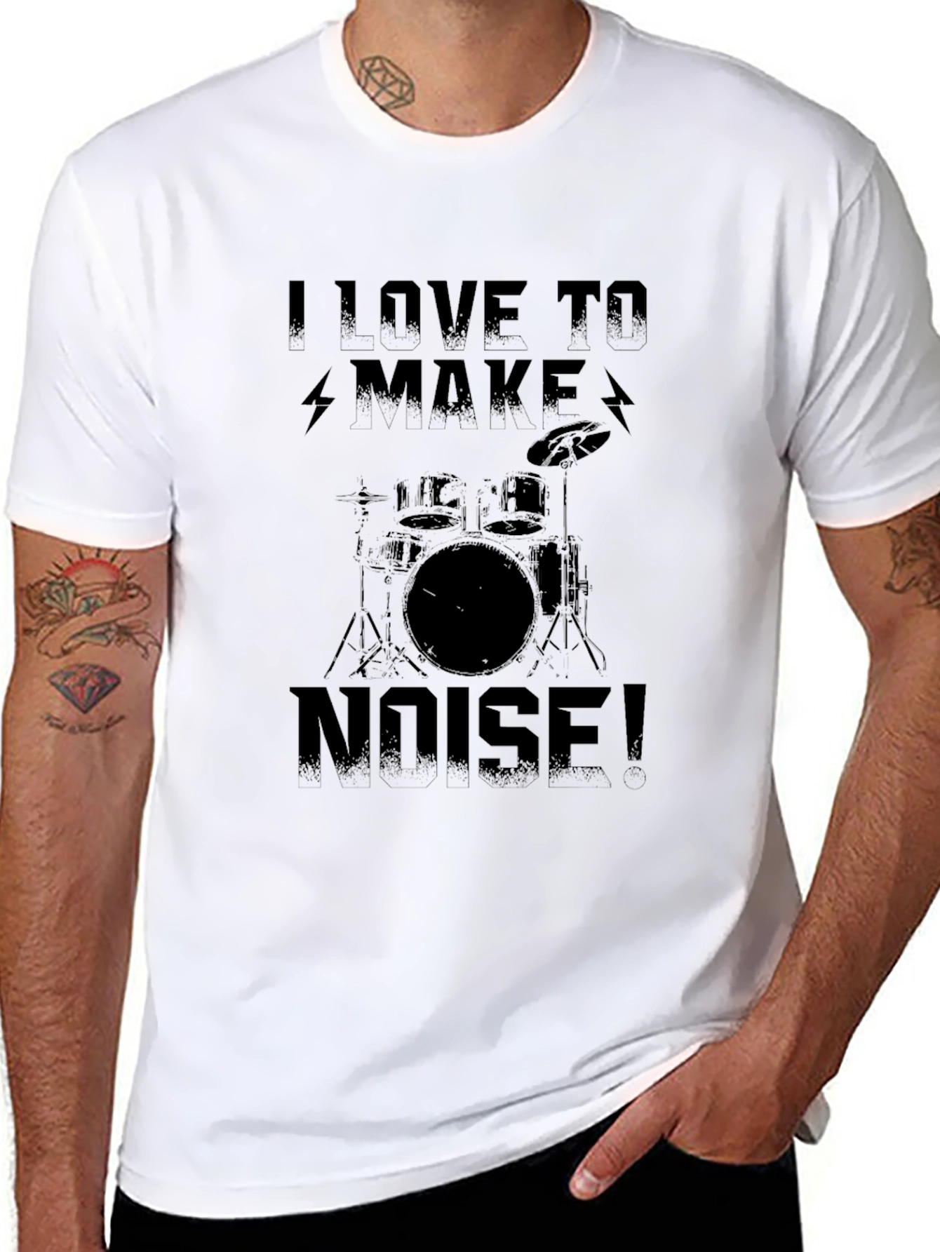 I Love To Make Noise! Drummer Black T-Shirt