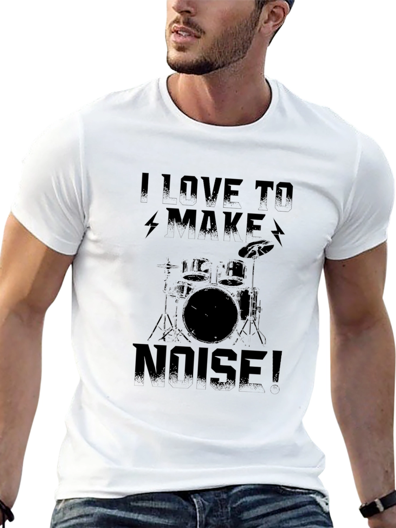 I Love To Make Noise! Drummer Black T-Shirt