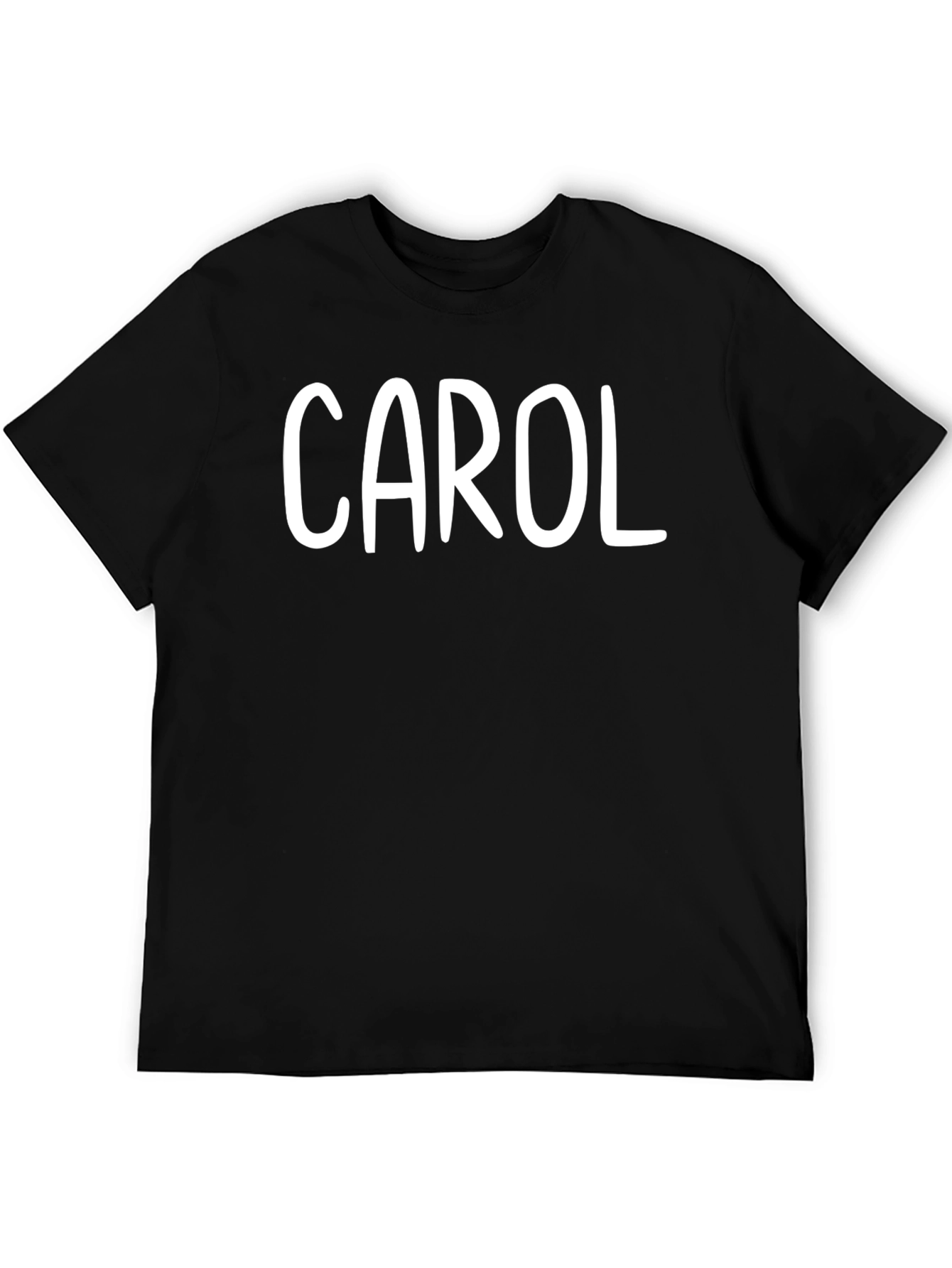 Carol Name Personalized Black T-Shirt