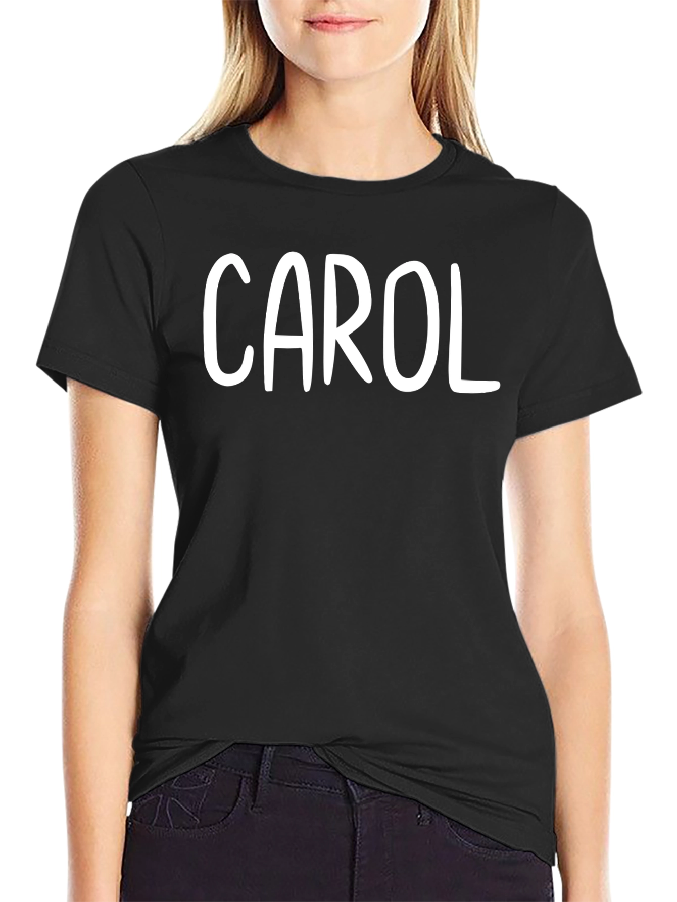 Carol Name Personalized Black T-Shirt