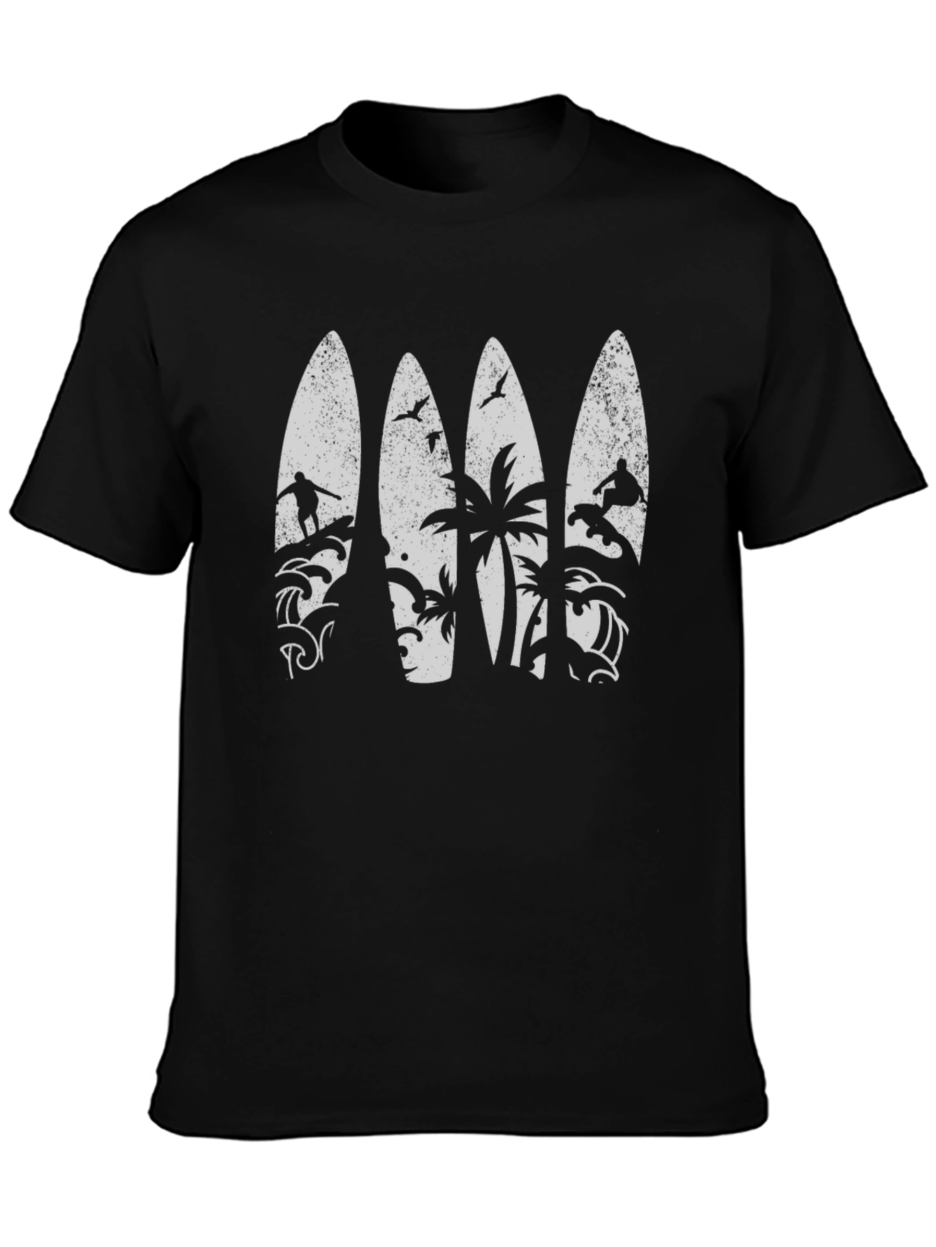 Surfboard Silhouette Graphic Tee