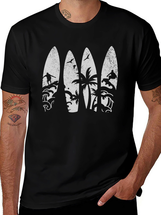 Surfboard Silhouette Graphic Tee