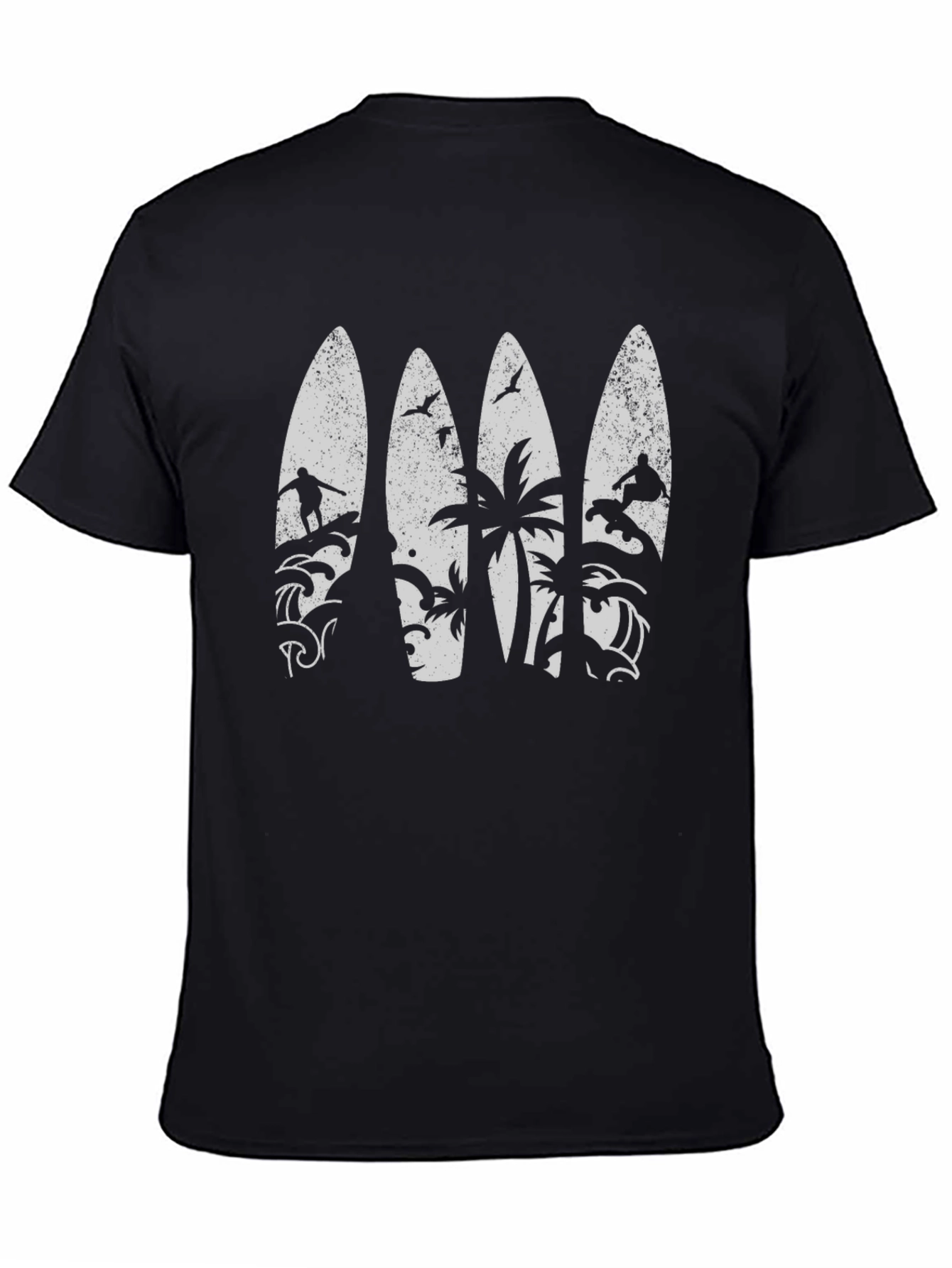 Surfboard Silhouette Graphic Tee