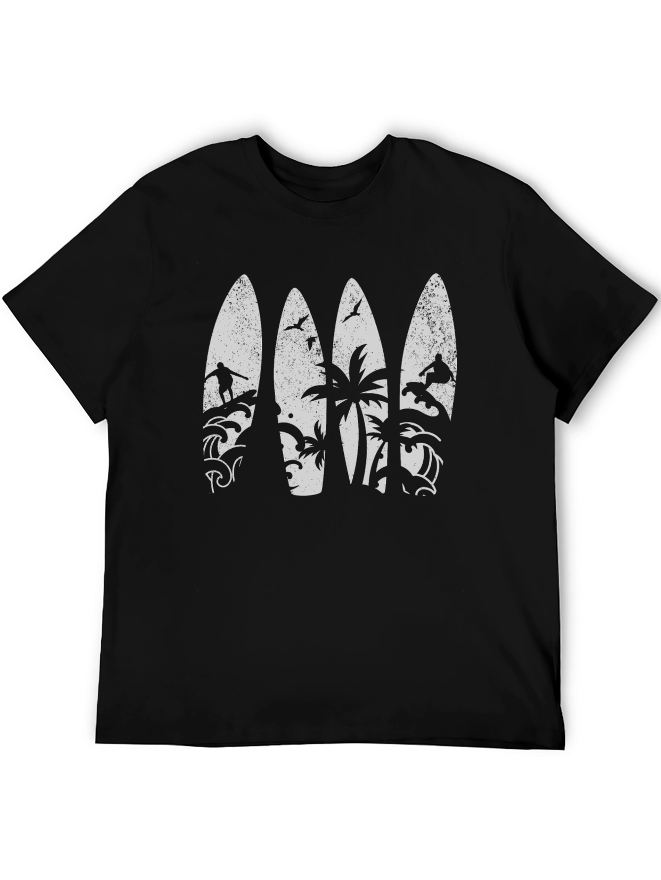 Surfboard Silhouette Graphic Tee