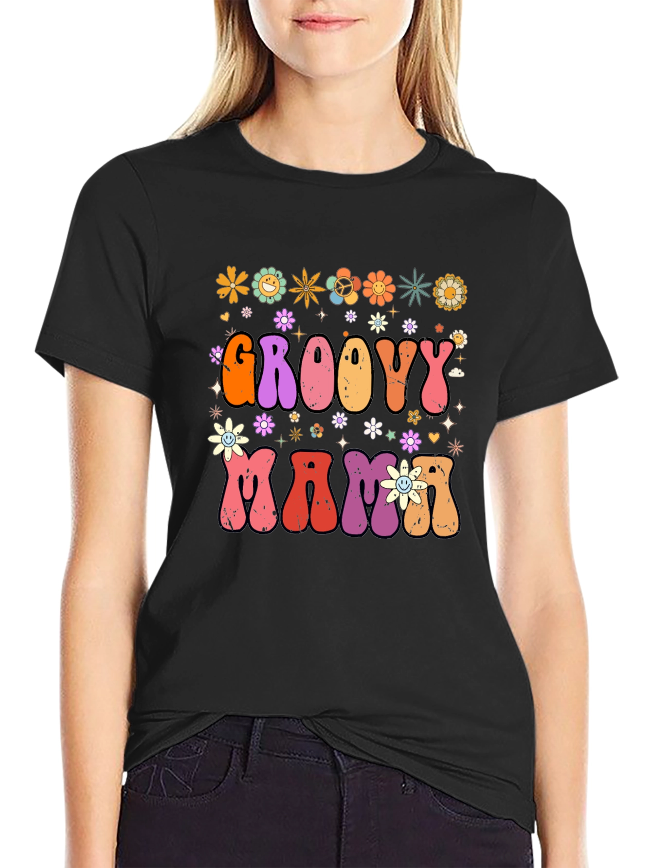 Groovy Mama Retro Graphic T-Shirt