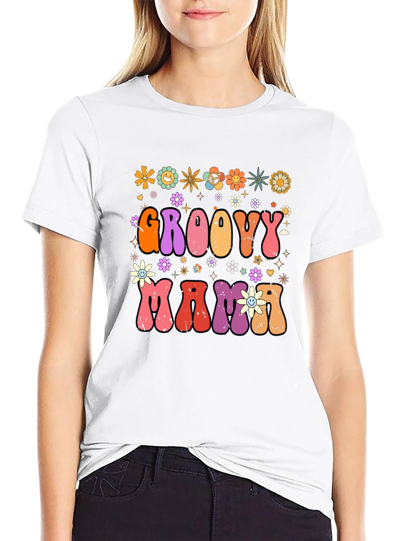 Groovy Mama Retro Graphic T-Shirt