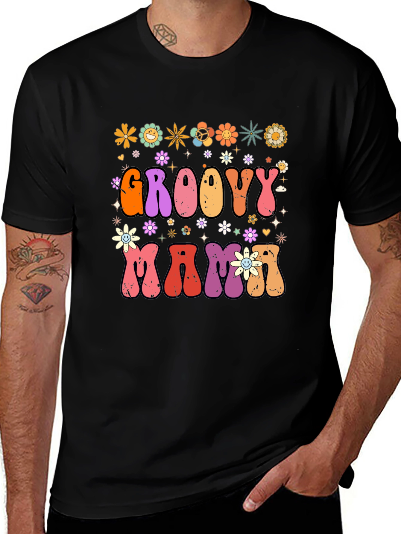 Groovy Mama Retro Graphic T-Shirt