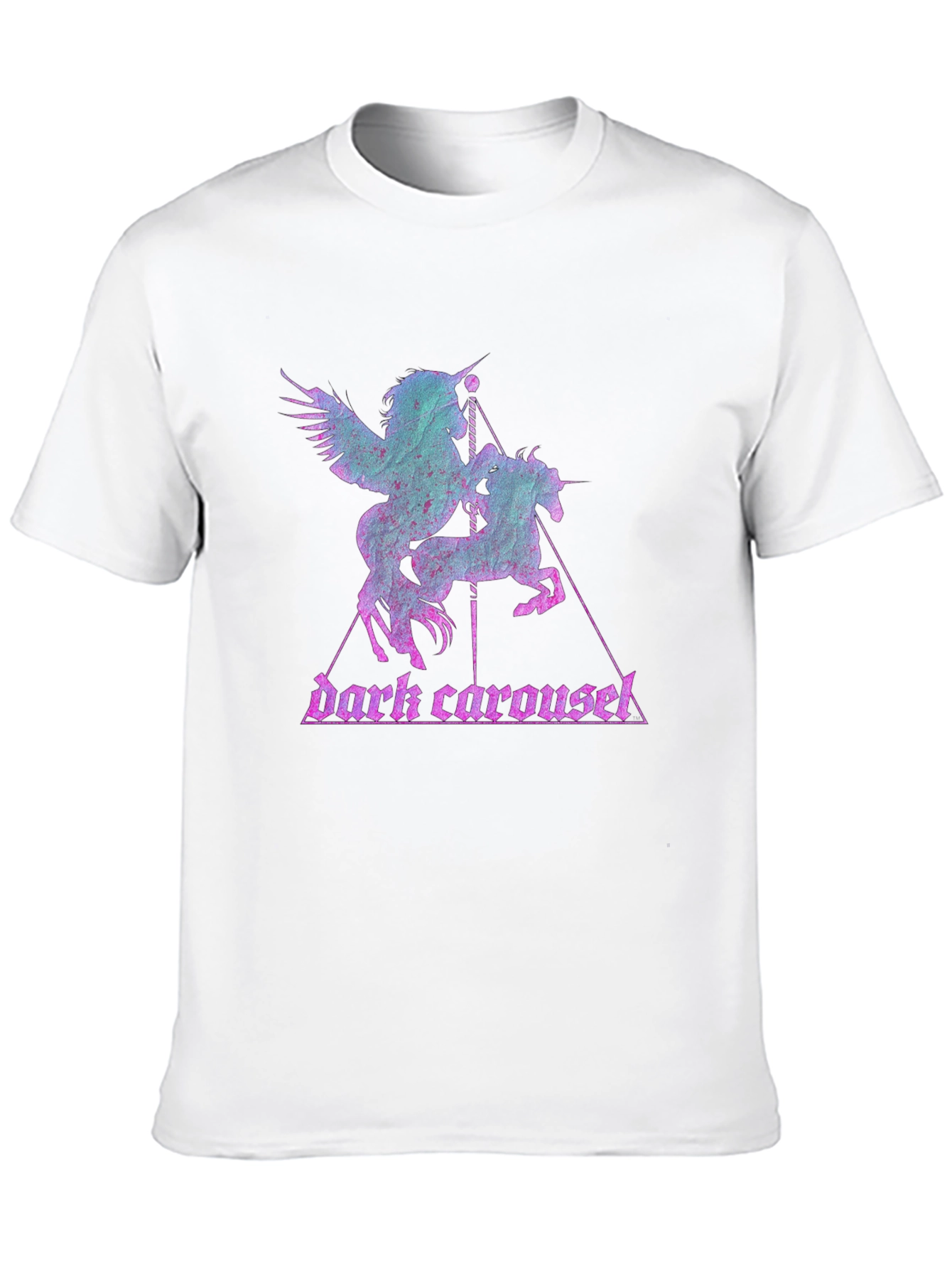 Dark Carousel Unicorn Graphic Tee