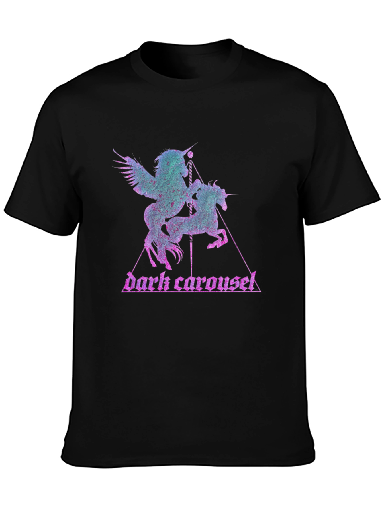 Dark Carousel Unicorn Graphic Tee
