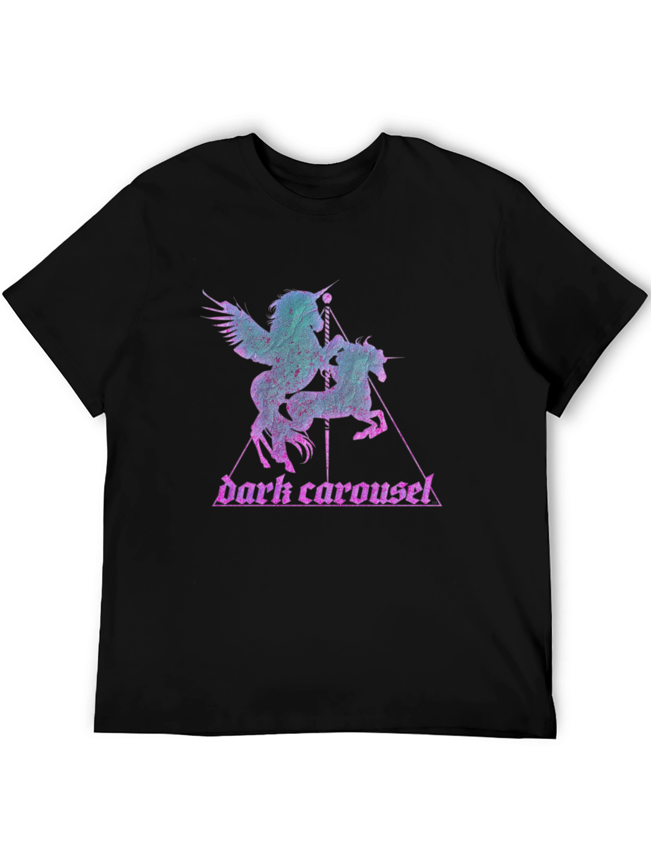 Dark Carousel Unicorn Graphic Tee