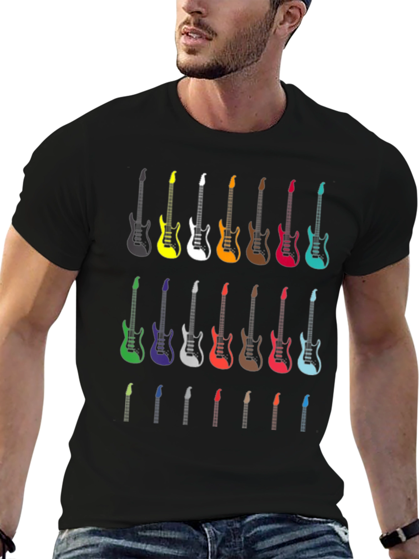 Guitar Graphic Tee - Rock Music Shirt