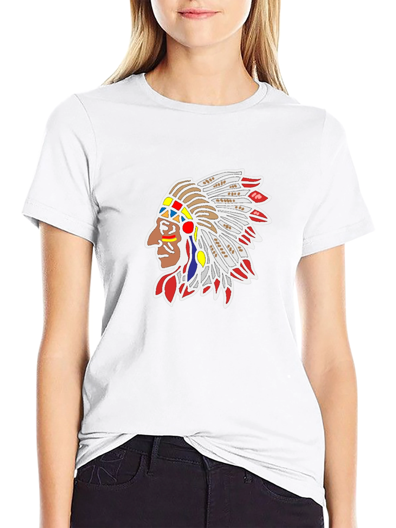 Native American Chief T-Shirt - Black